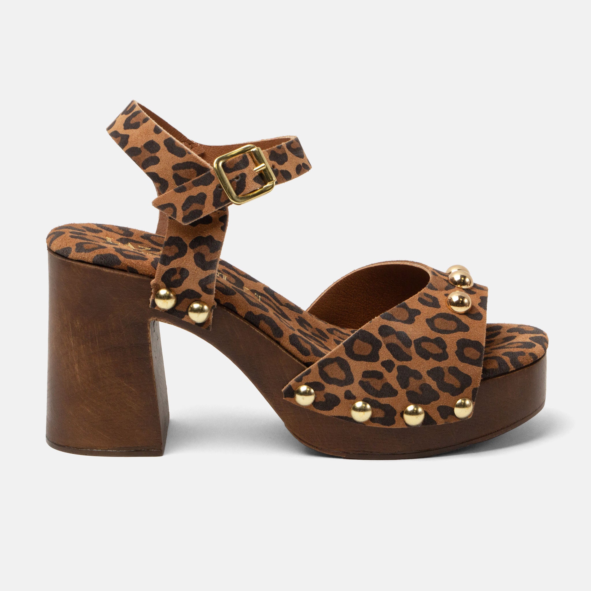 lazamani-luisa-damen-wildleder-clogs-leopard-mit-blockabsatz image 1