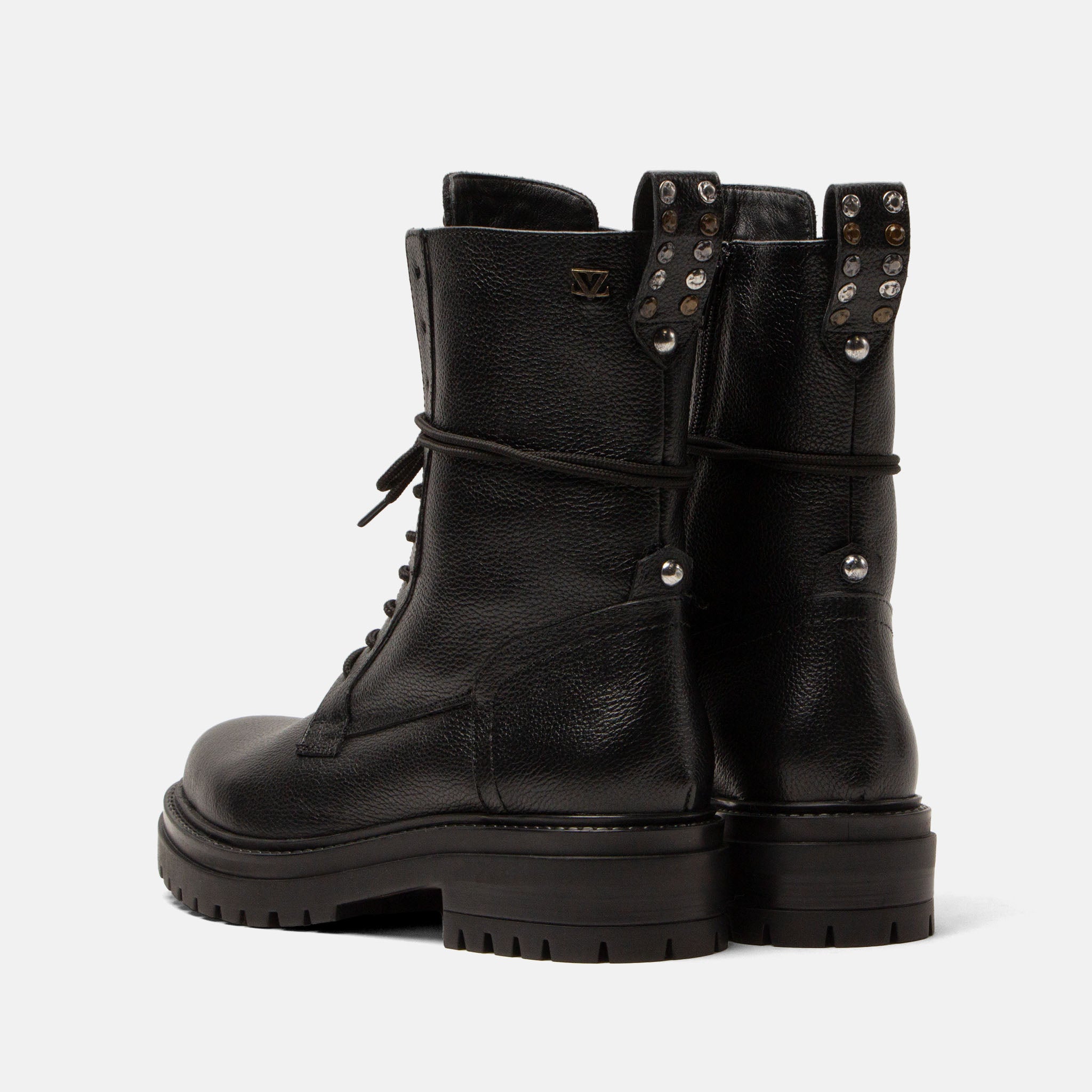 lazamani-jessie-damen-leder-schn-rboots-black image 3
