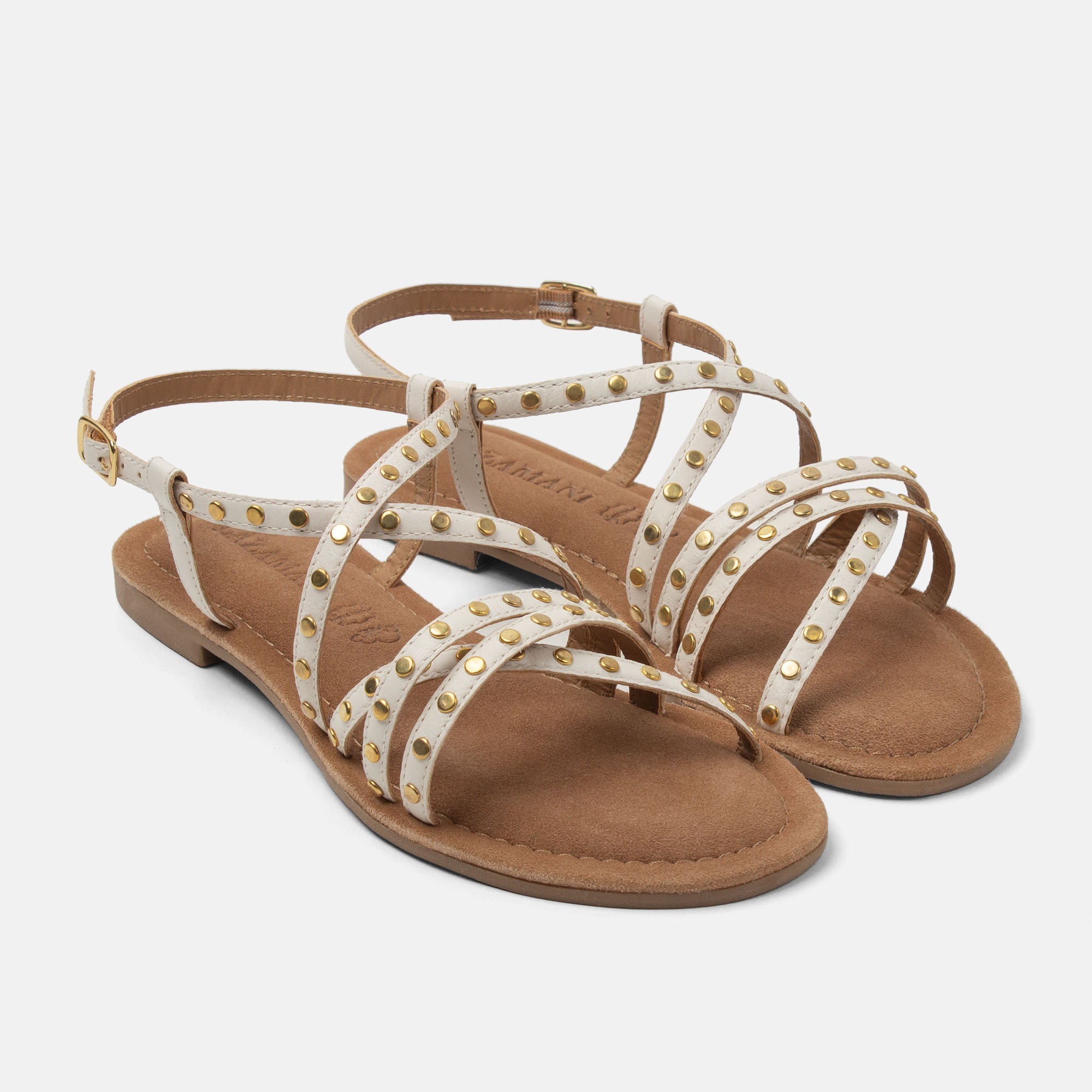lazamani-tova-damen-leder-sandalen-white image 2