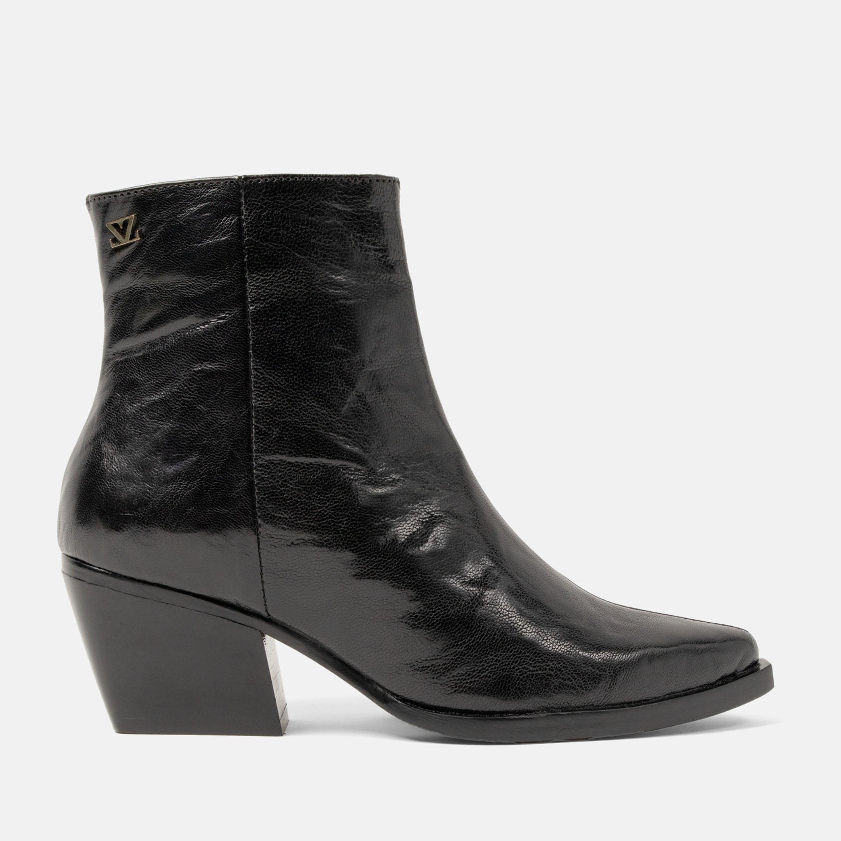 lazamani-river-damen-leder-stiefeletten-black-blockabsatz image 1