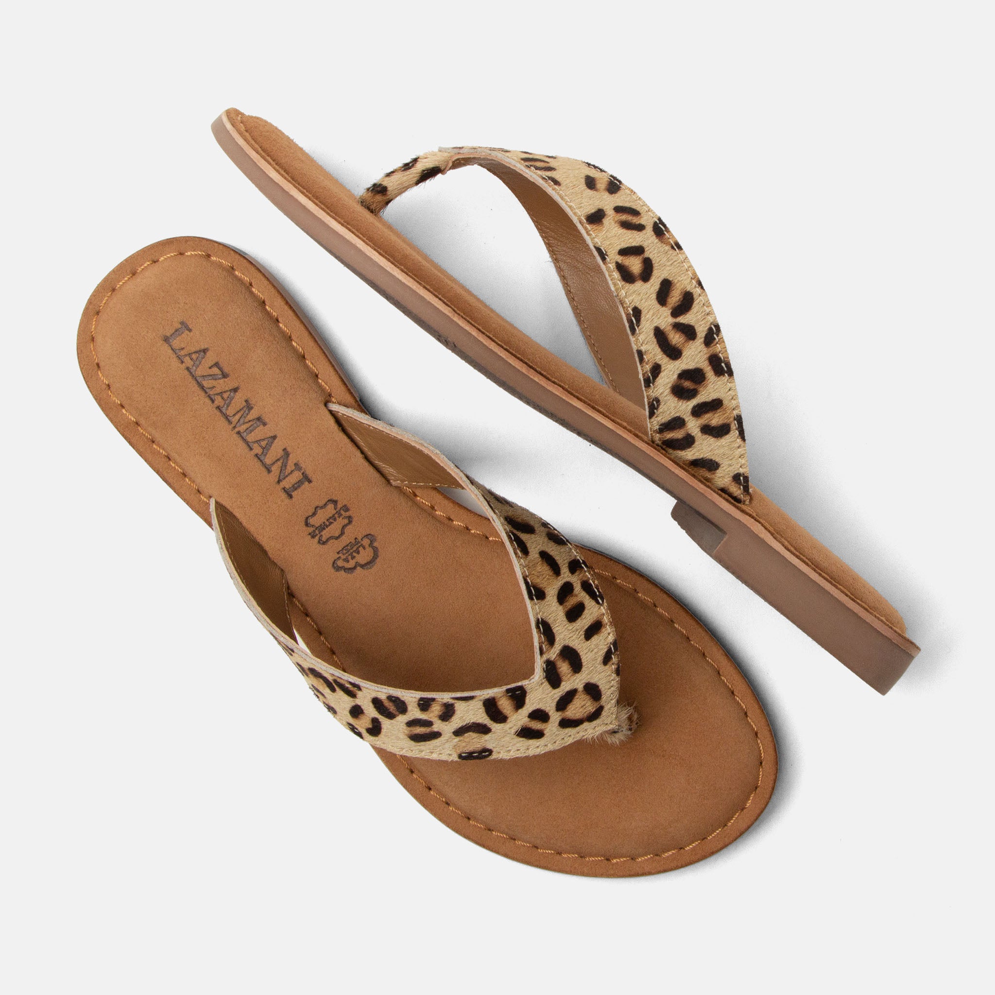 lazamani-jule-damen-zehentrenner-leopard image 4