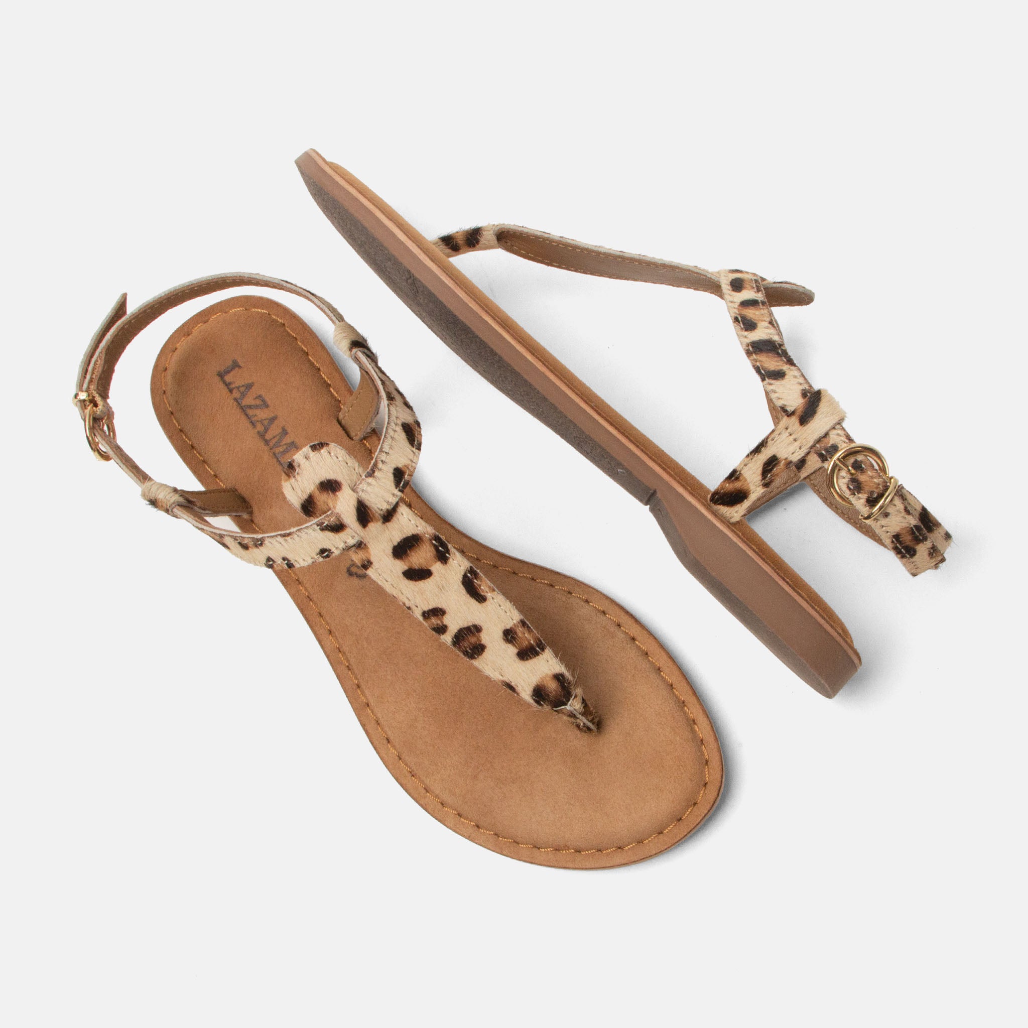 lazamani-ira-damen-sandalen-leopard-mit-schnalle image 3