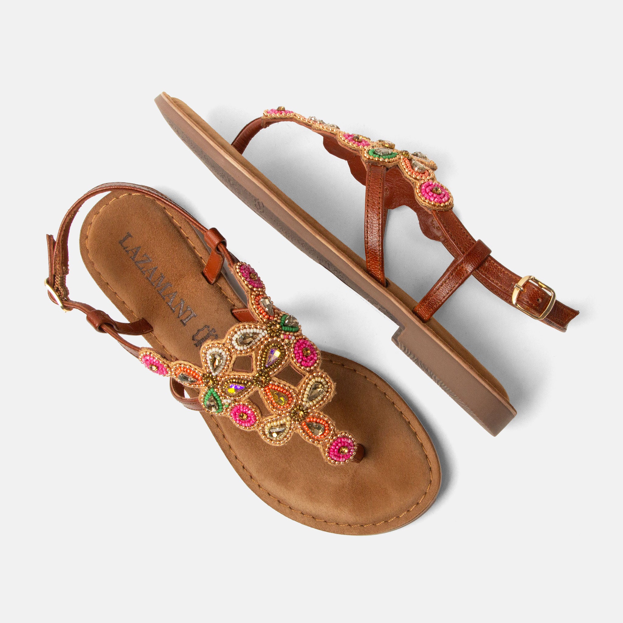 lazamani-dante-damen-leder-sandalen-pink image 4
