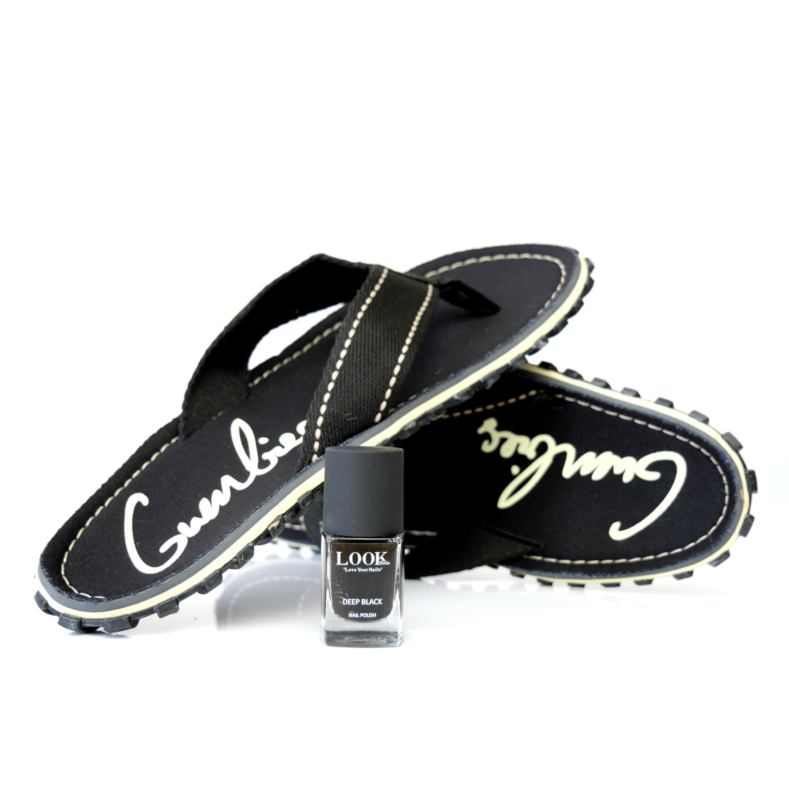 gumbies-islander-zehentrenner-original-black-deep-black-nagellack-set-damen image 2