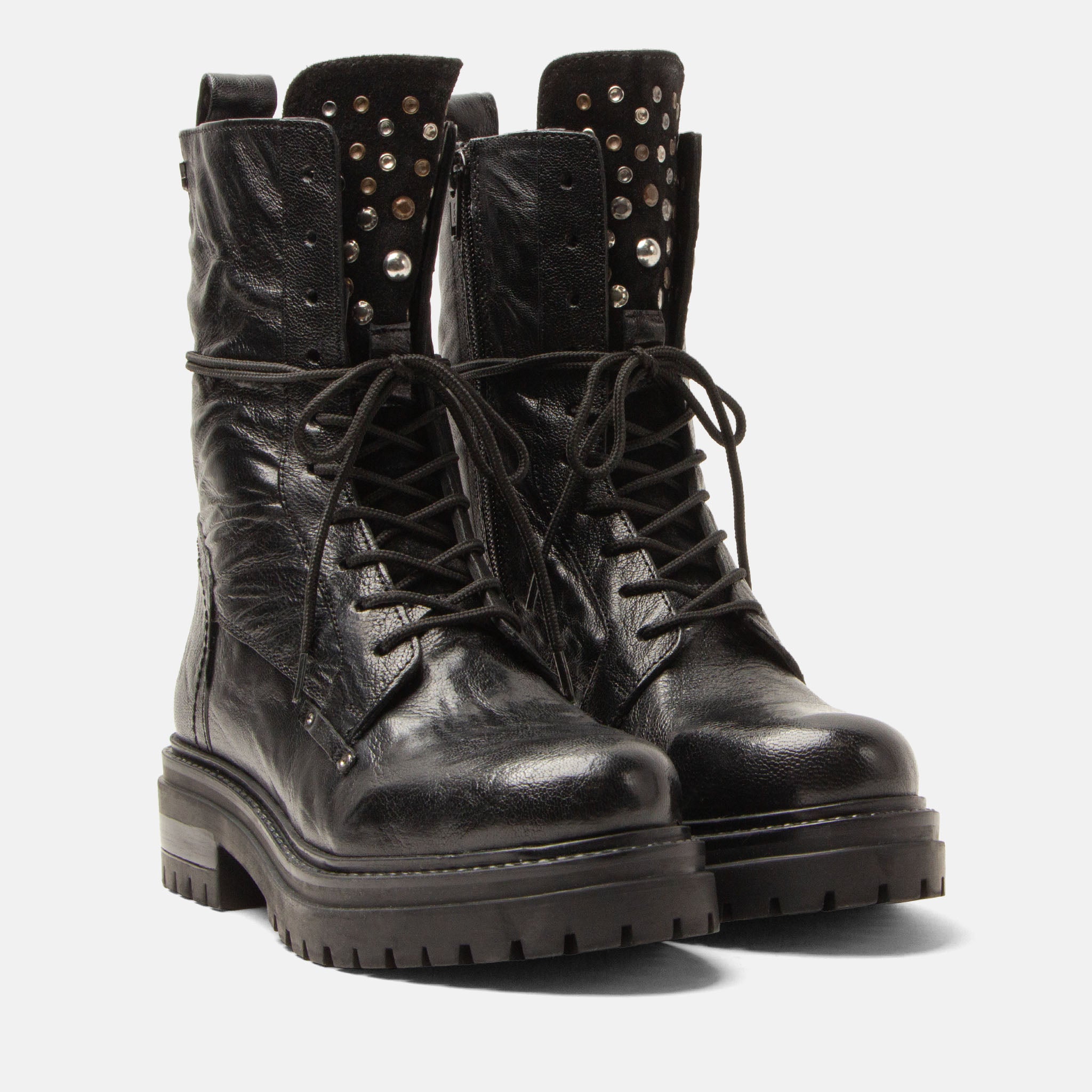 lazamani-lex-damen-leder-schn-rboots-black image 2