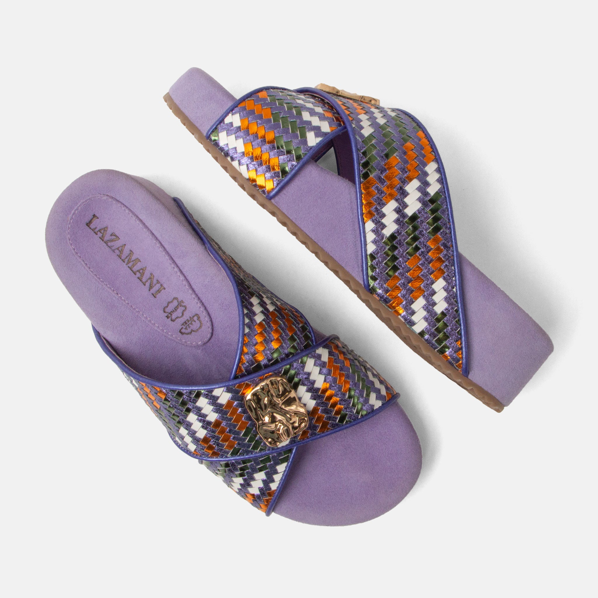 lazamani-lizzy-damen-leder-pantoletten-lilac image 3