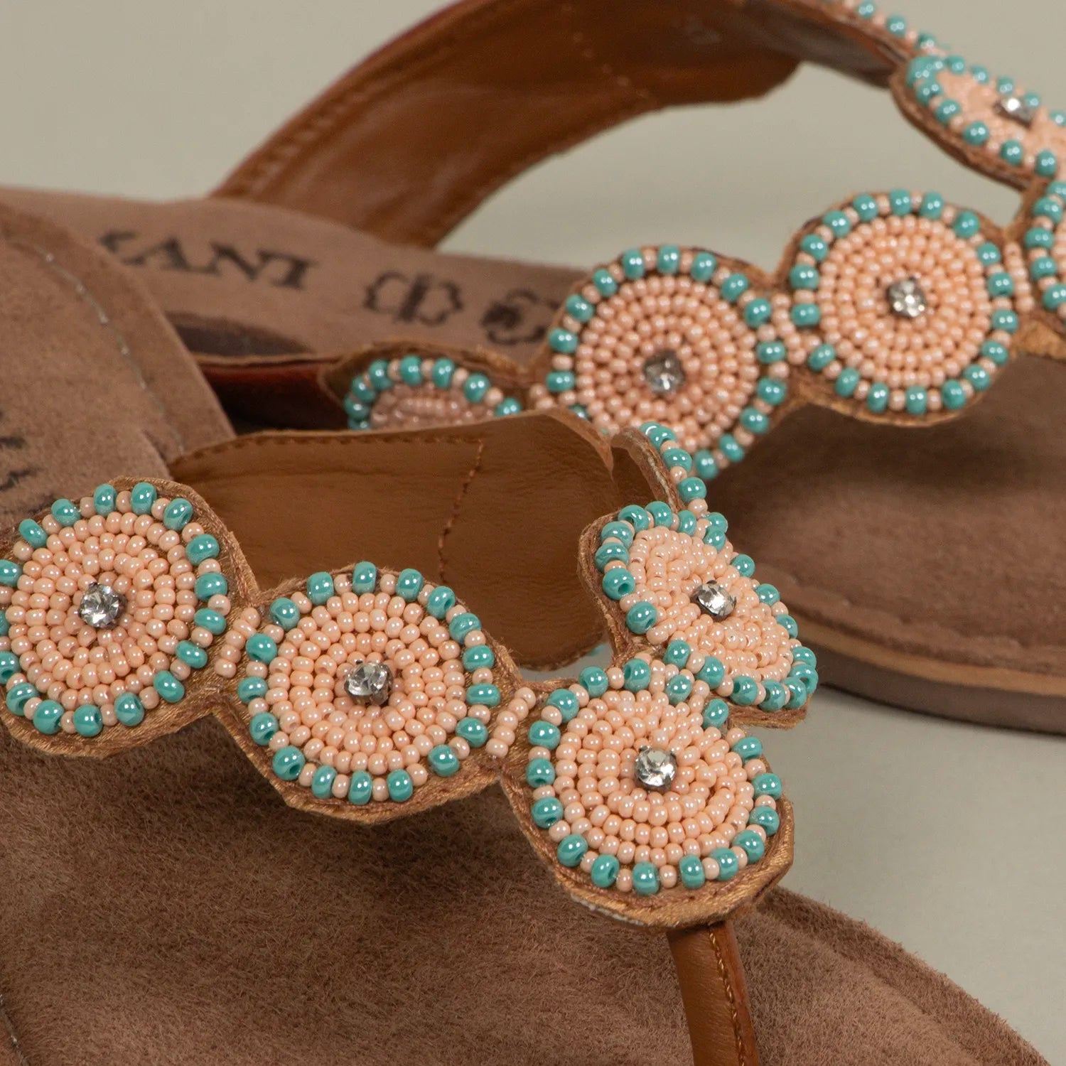 lazamani-luna-damen-leder-zehentrenner-peach image 2