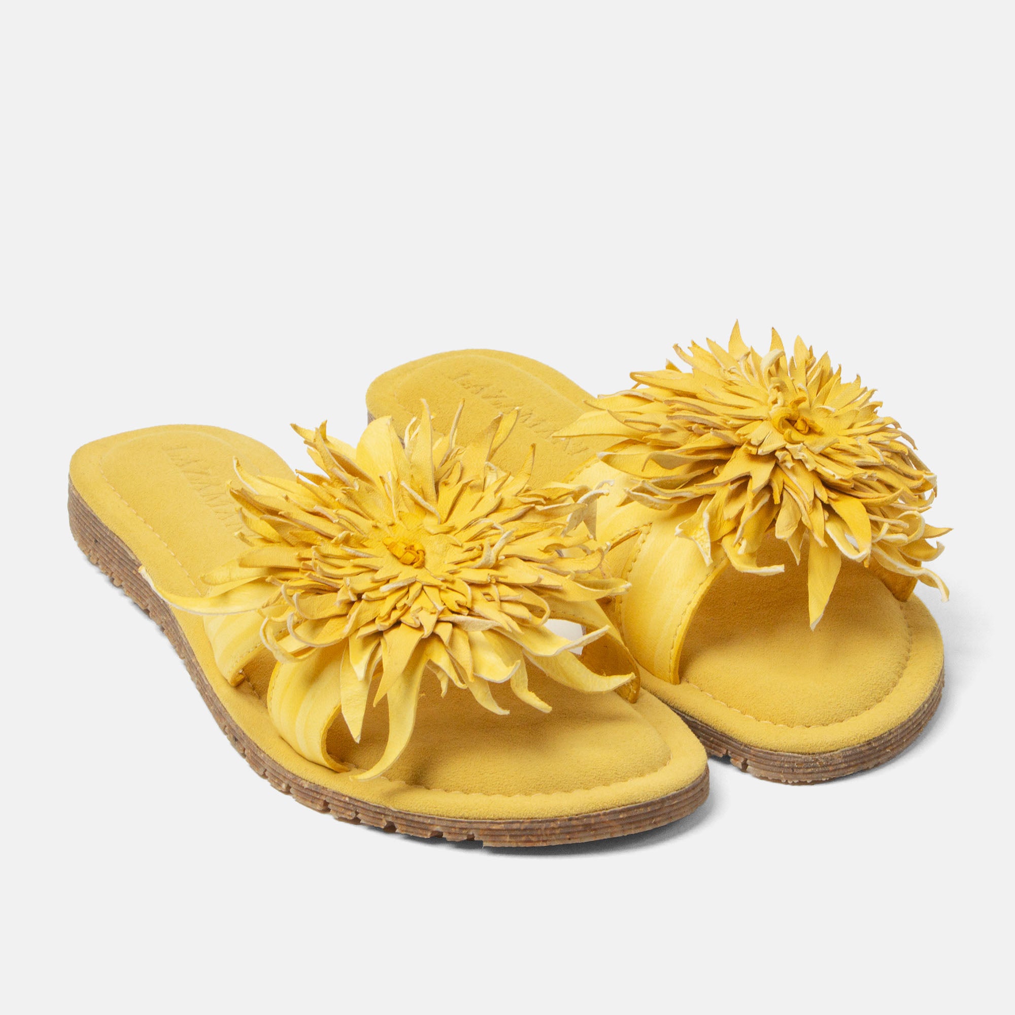 lazamani-moa-damen-leder-pantoletten-yellow image 3