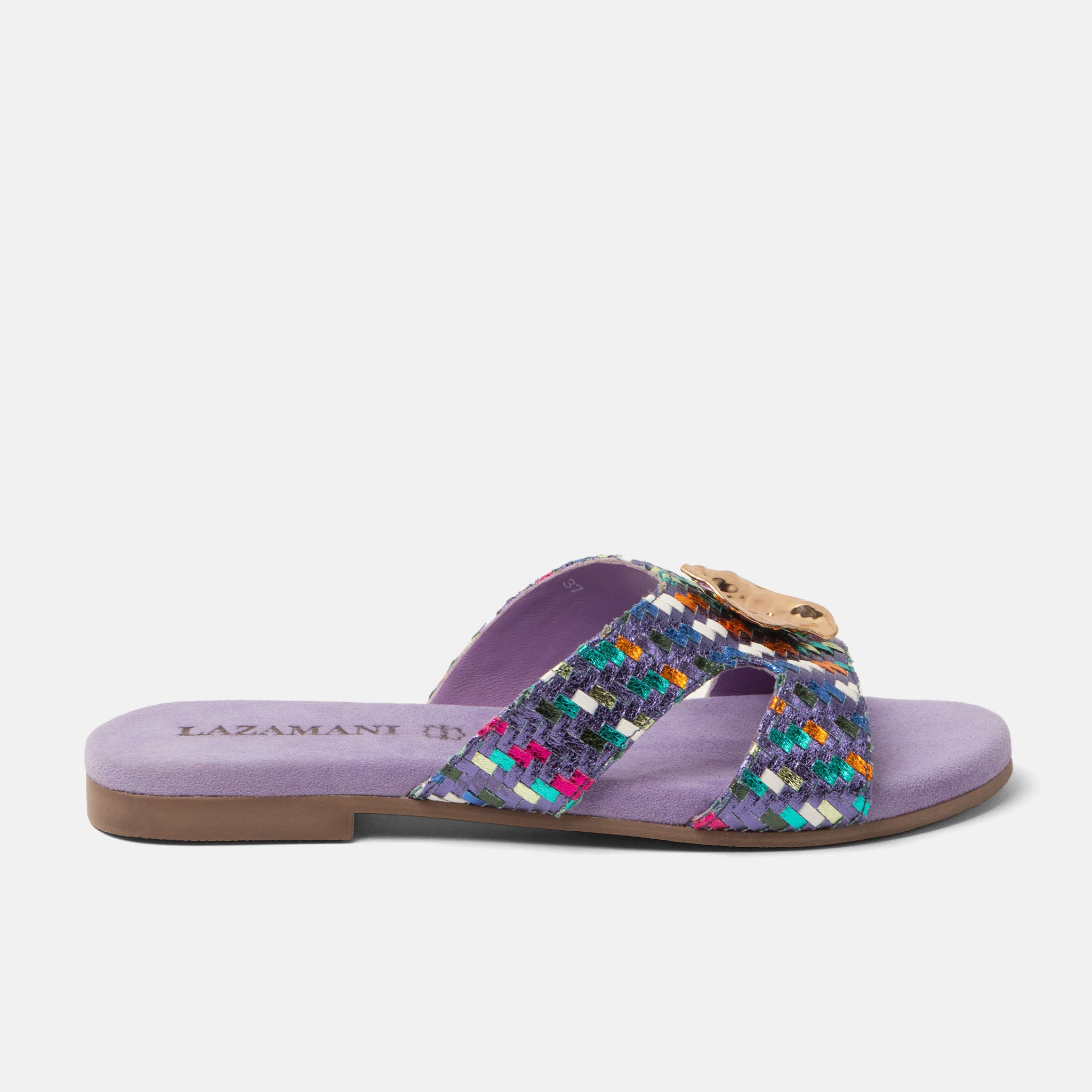 lazamani-hailey-damen-leder-pantoletten-lilac image 1