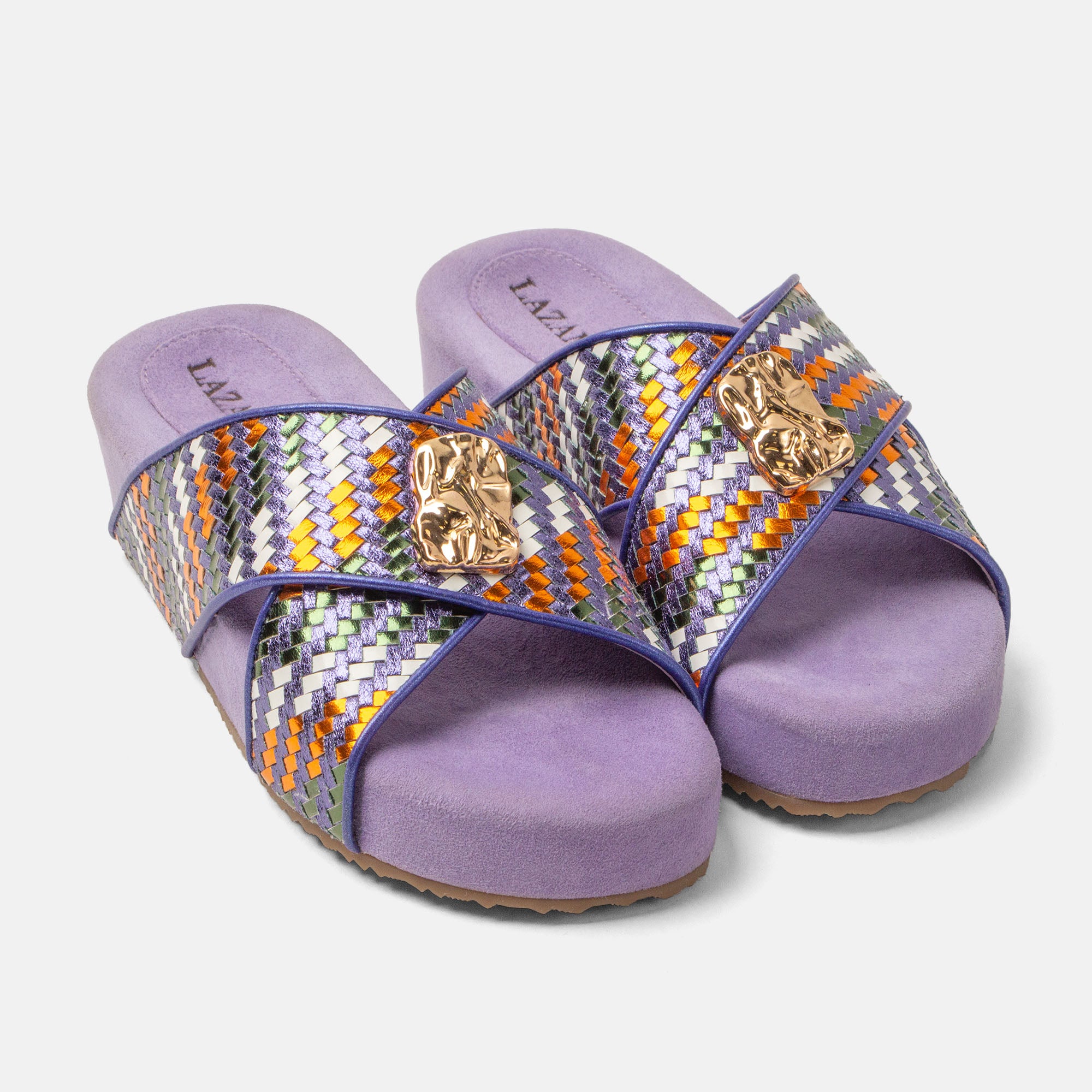 lazamani-lizzy-damen-leder-pantoletten-lilac image 2
