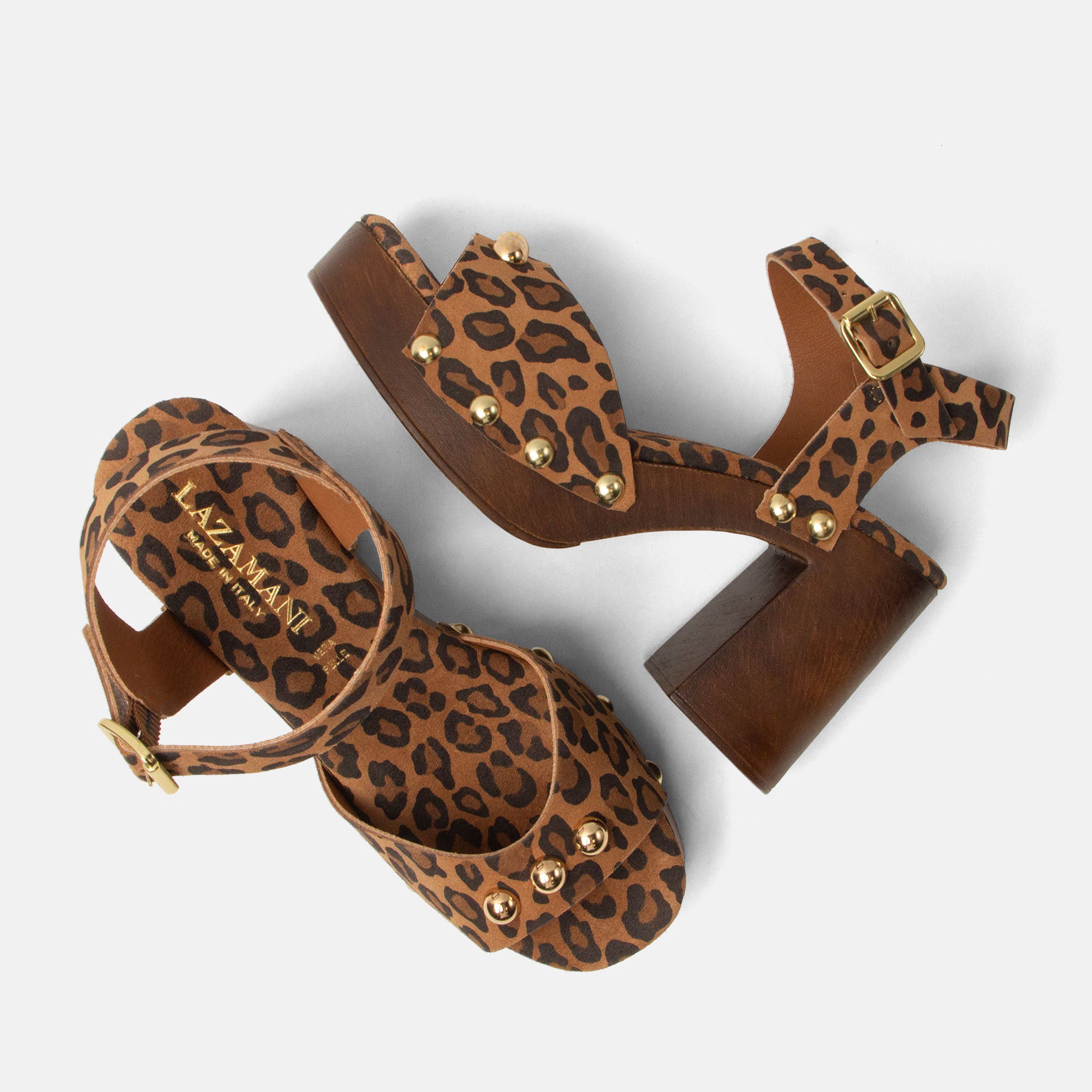 lazamani-luisa-damen-wildleder-clogs-leopard-mit-blockabsatz image 4
