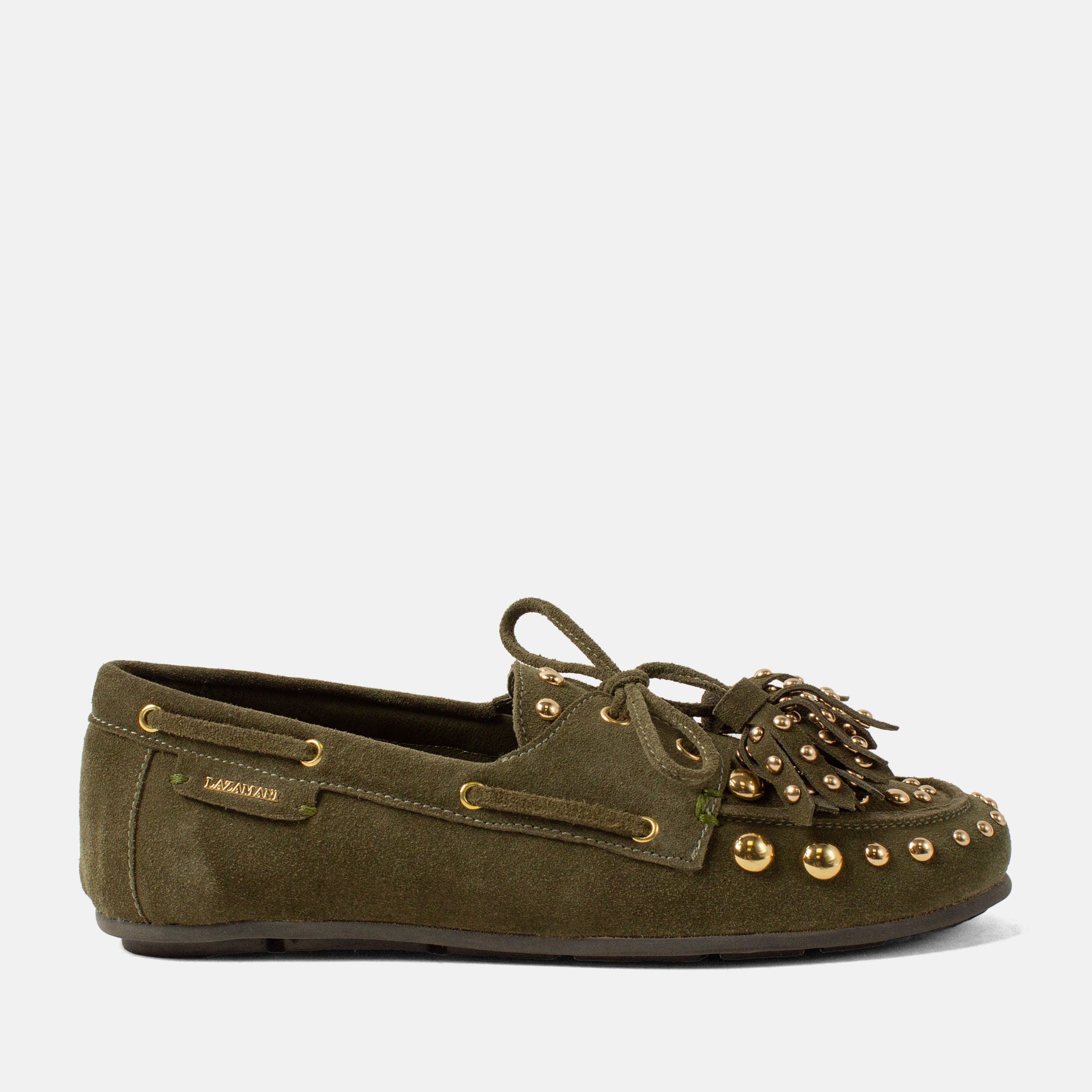 lazamani-stella-damen-wildleder-mokassins-green image 1