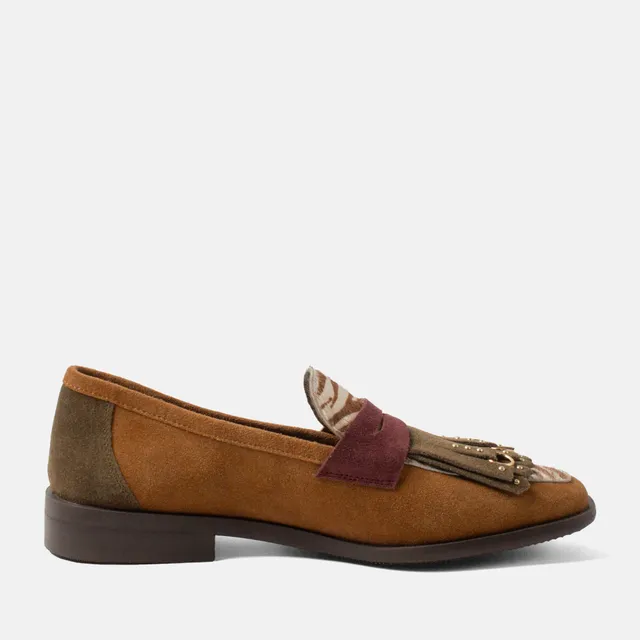 lazamani-lola-damen-wildleder-loafer-tan image 1