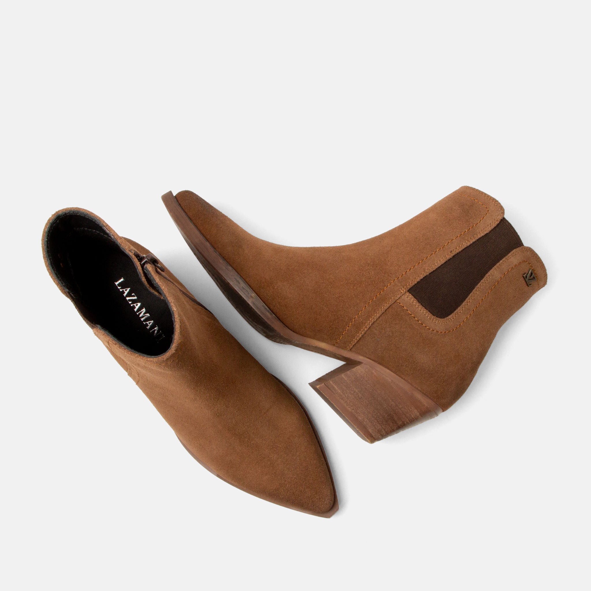 lazamani-annie-damen-wildleder-stiefeletten-tan image 5