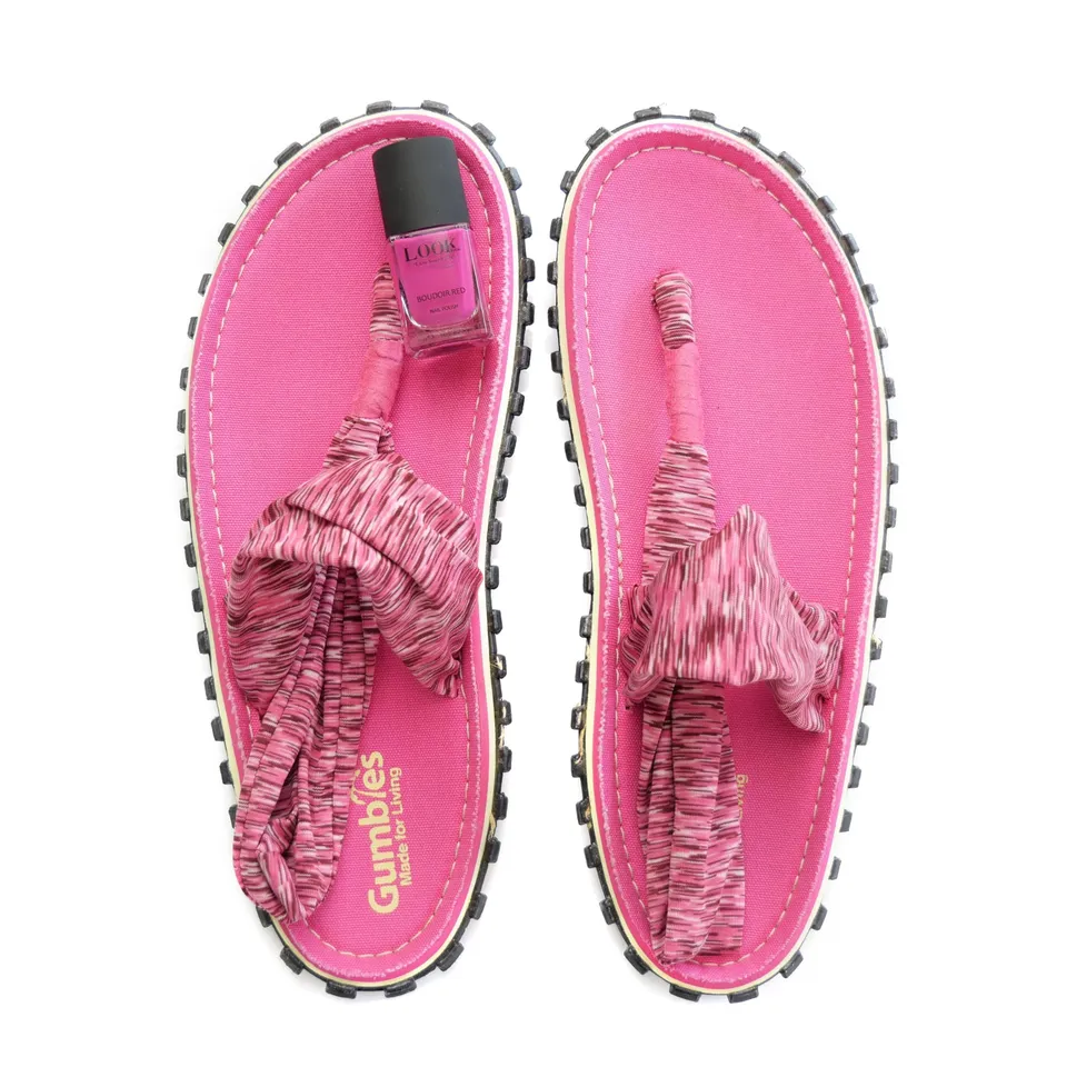 gumbies-slingback-zehentrenner-damen-pink-mit-nagellack-boudoir-red image 1