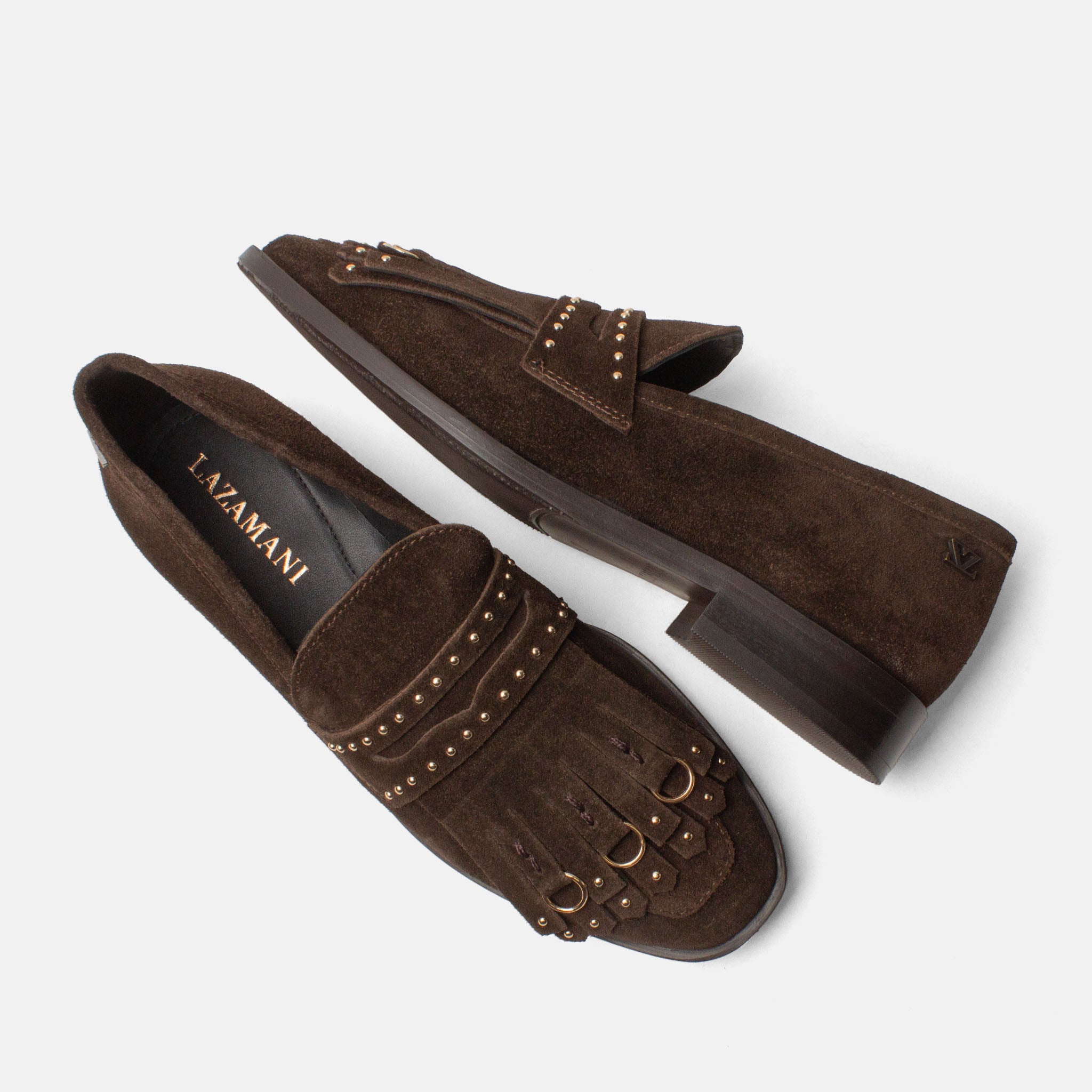 lazamani-suus-damen-wildleder-loafers-brown image 4