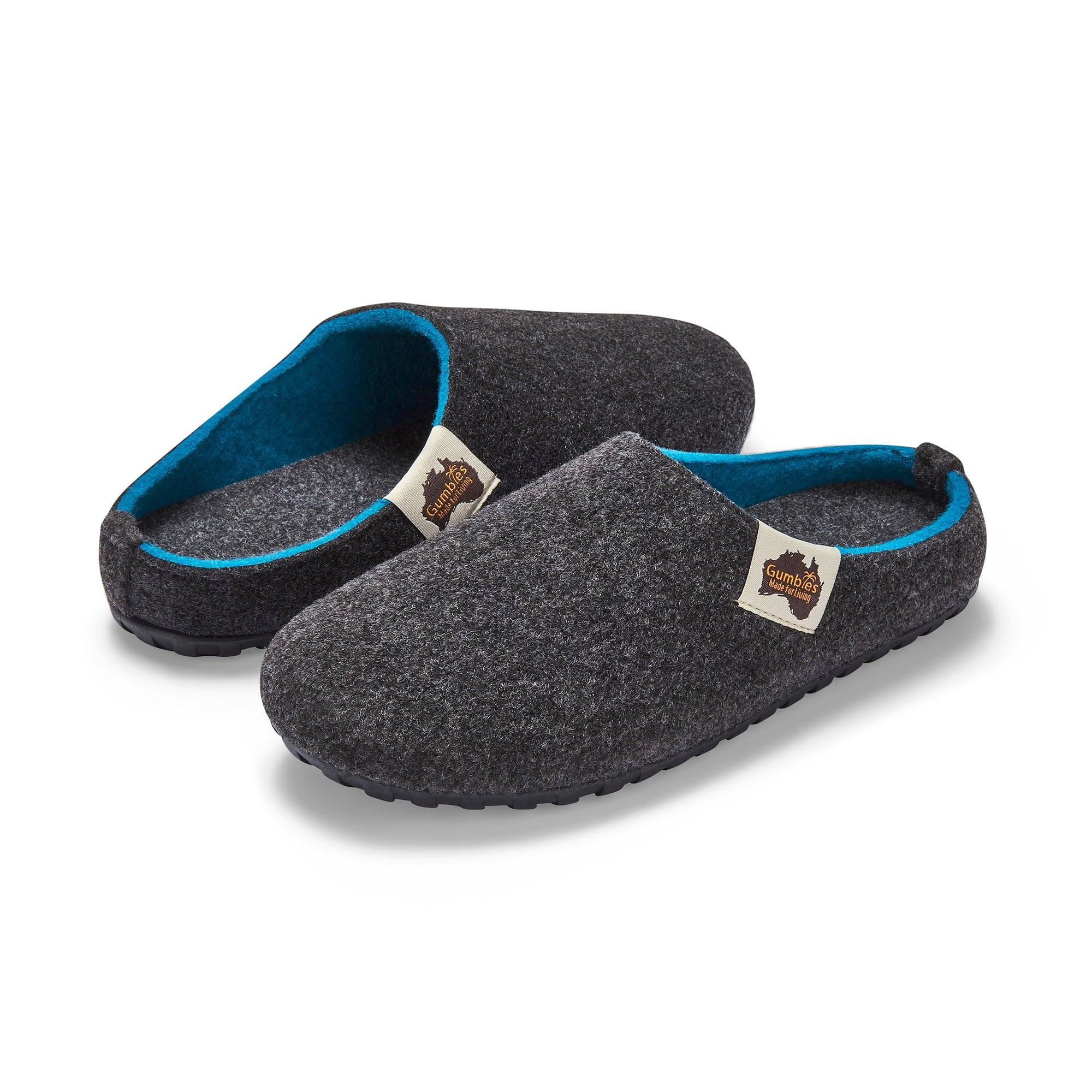 gumbies-hausschuhe-charcoal-turquoise-gr-42-f-r-drinnen-drau-en image 6