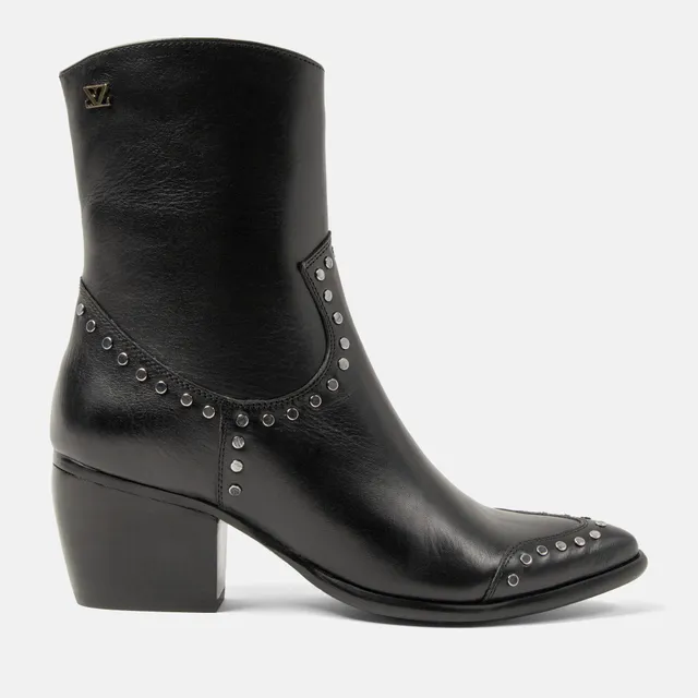 lazamani-kylie-damen-leder-stiefeletten-black image 1