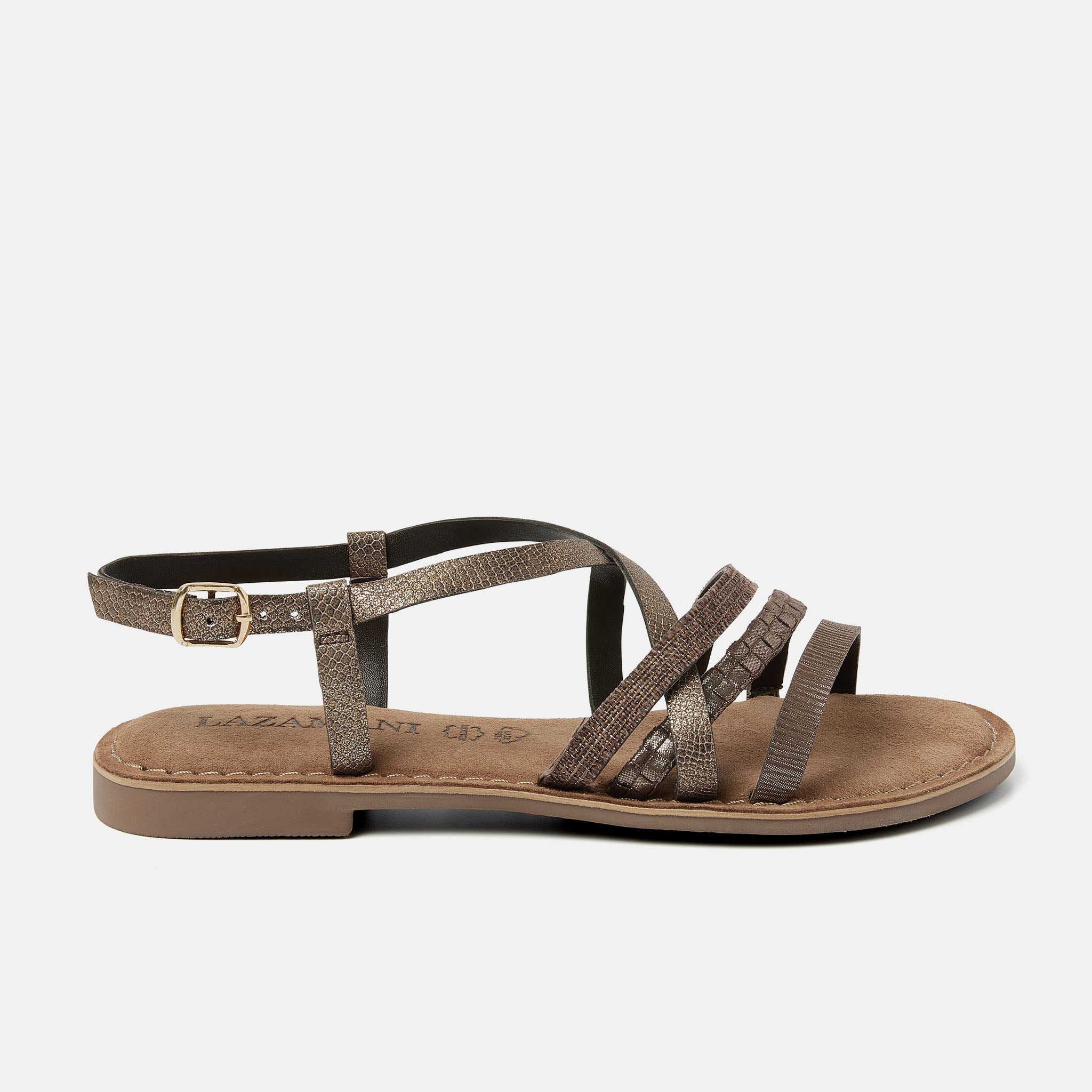 lazamani-zuri-damen-sandalen-brown-ton-in-ton image 1