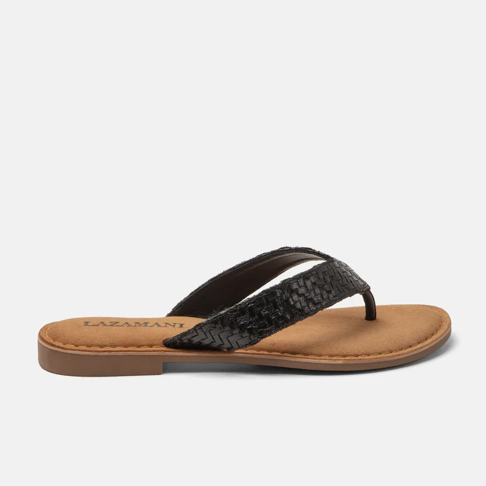 lazamani-jule-damen-zehentrenner-black image 1