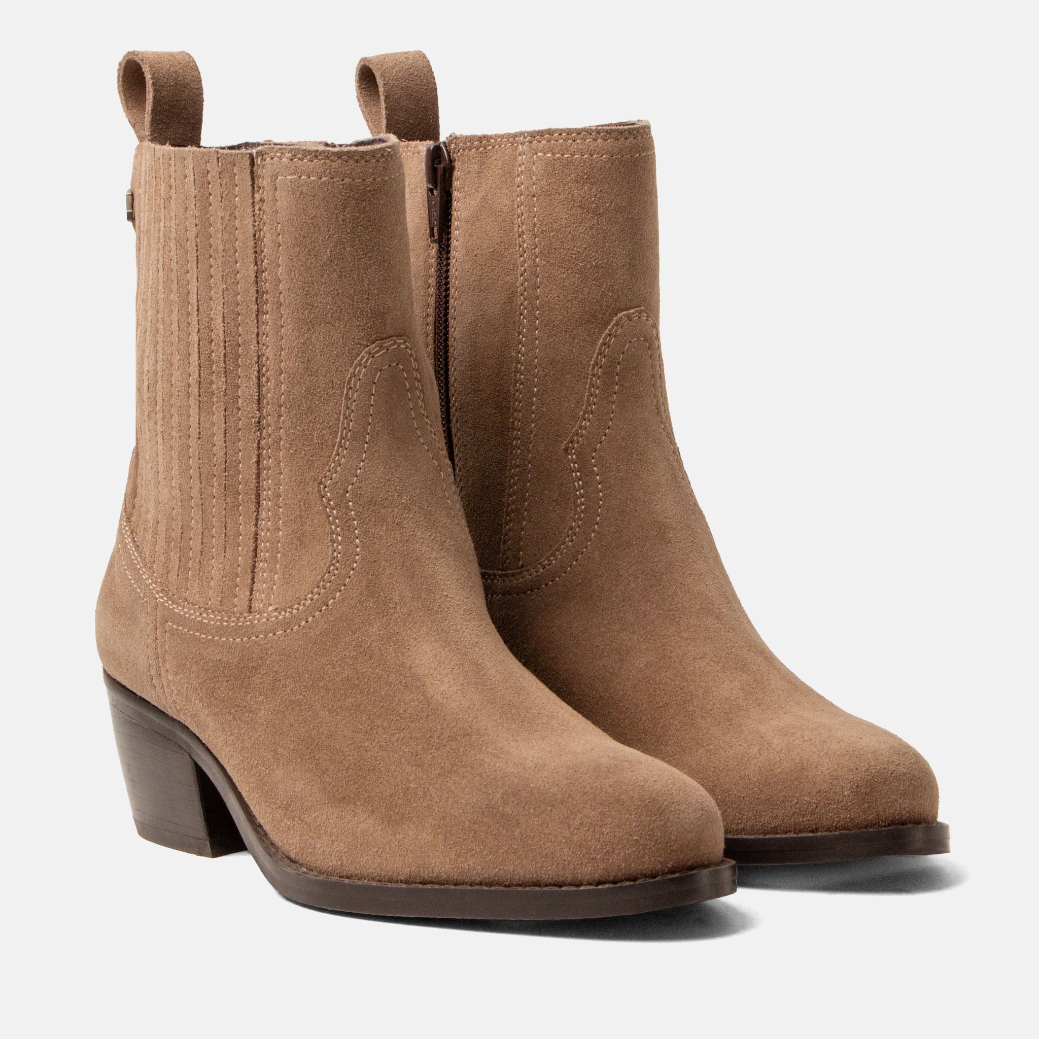lazamani-an-damen-wildleder-stiefeletten-taupe image 3