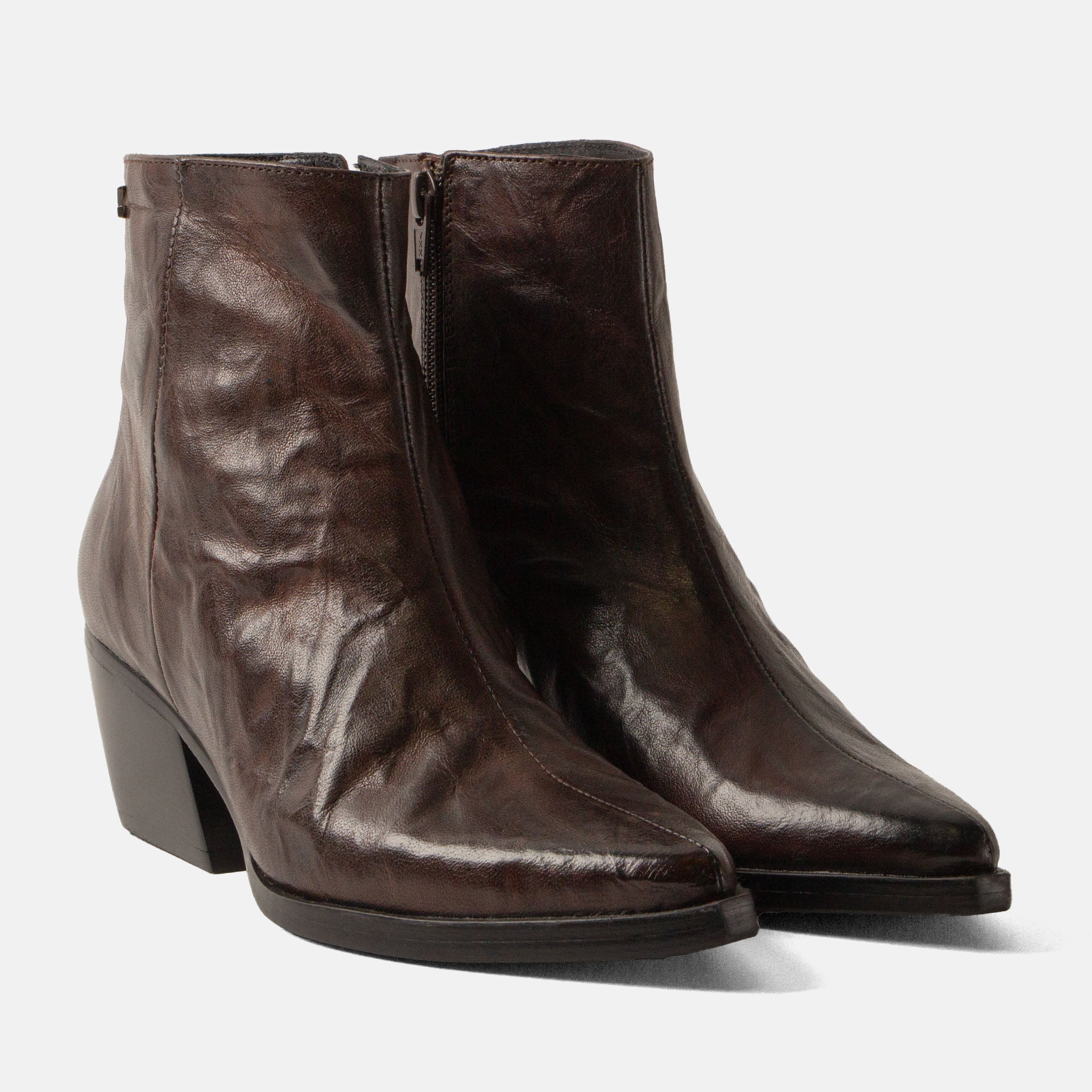 lazamani-river-damen-leder-stiefeletten-braun-blockabsatz image 3