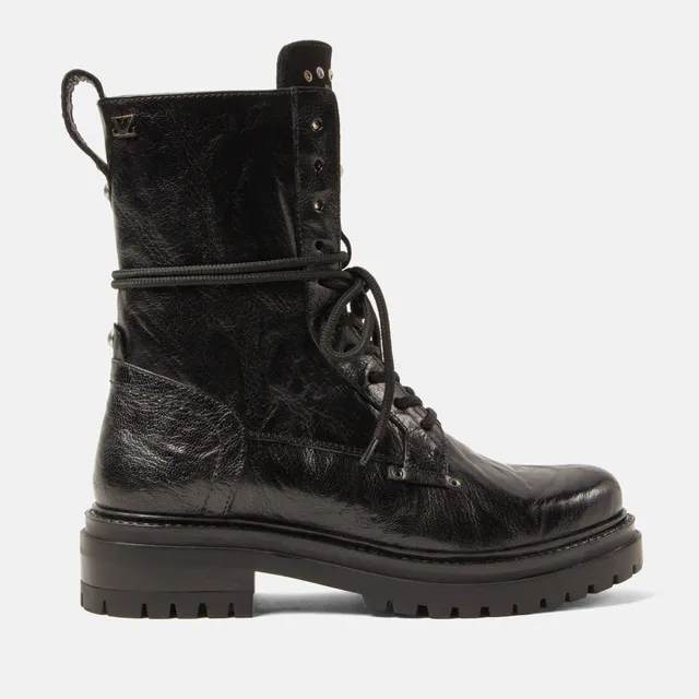 lazamani-lex-damen-leder-schn-rboots-black image 1