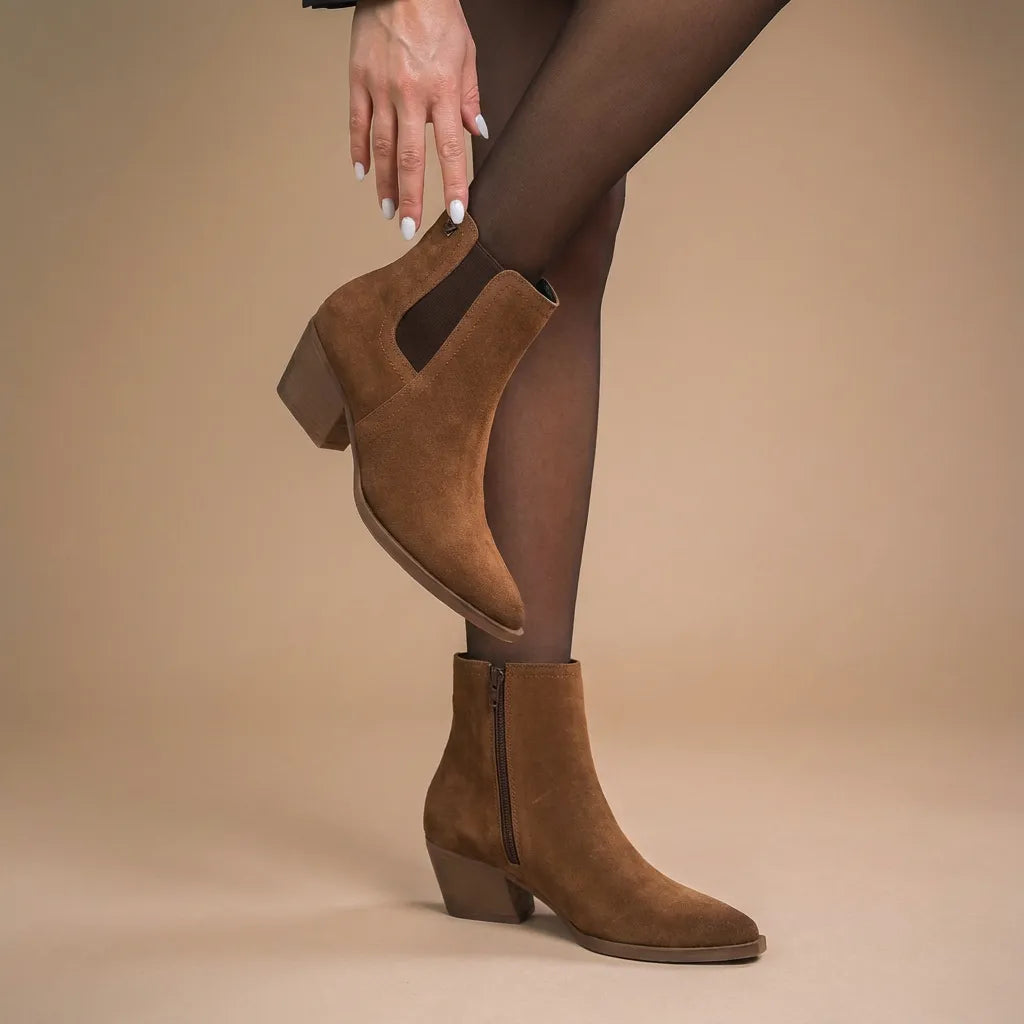 lazamani-annie-damen-wildleder-stiefeletten-tan image 2