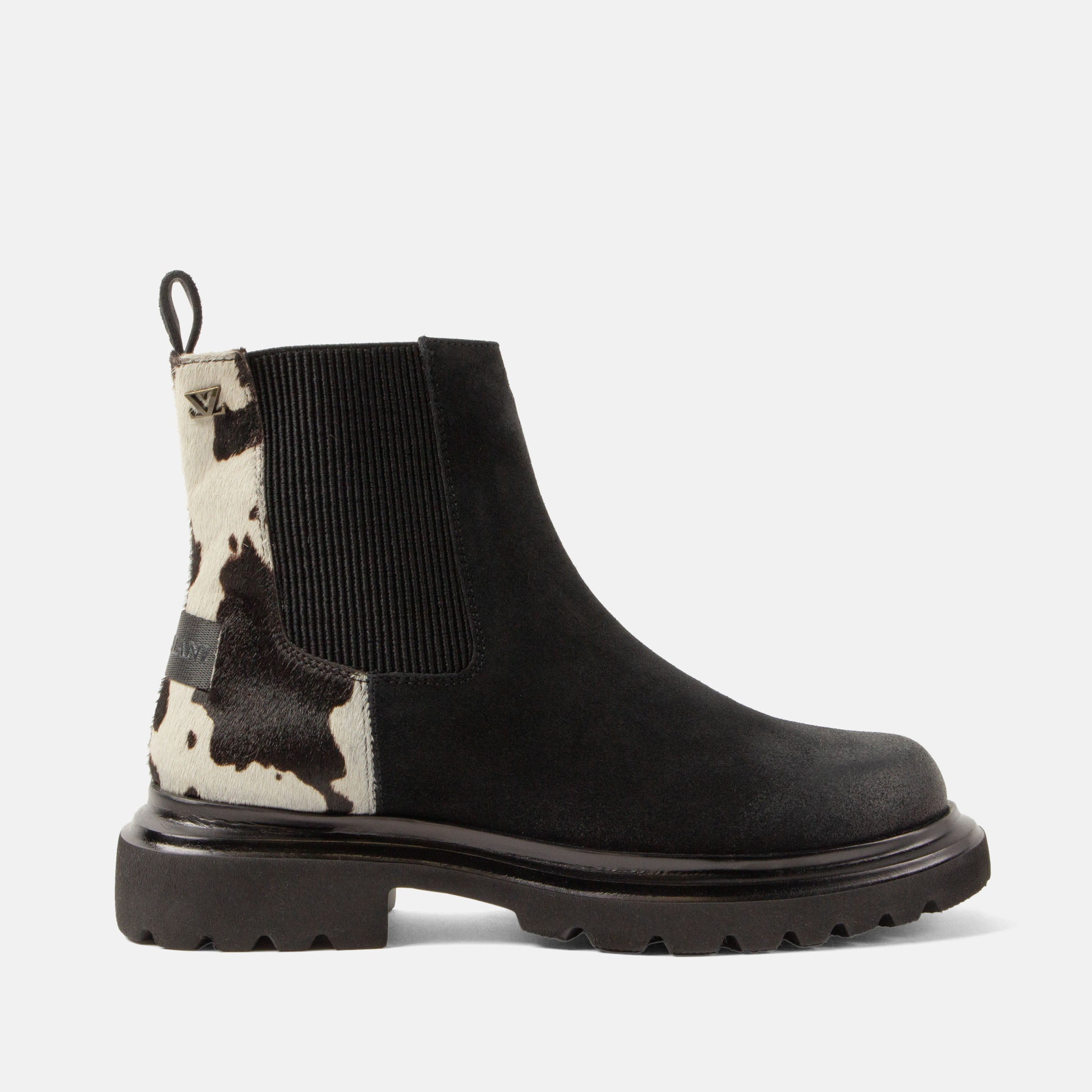 lazamani-haidy-damen-wildleder-boots-black-white image 1
