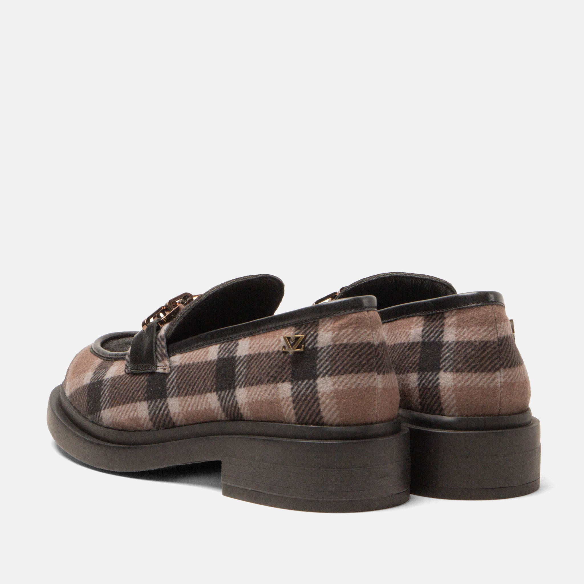 lazamani-oxford-damen-loafer-tartan-black image 3