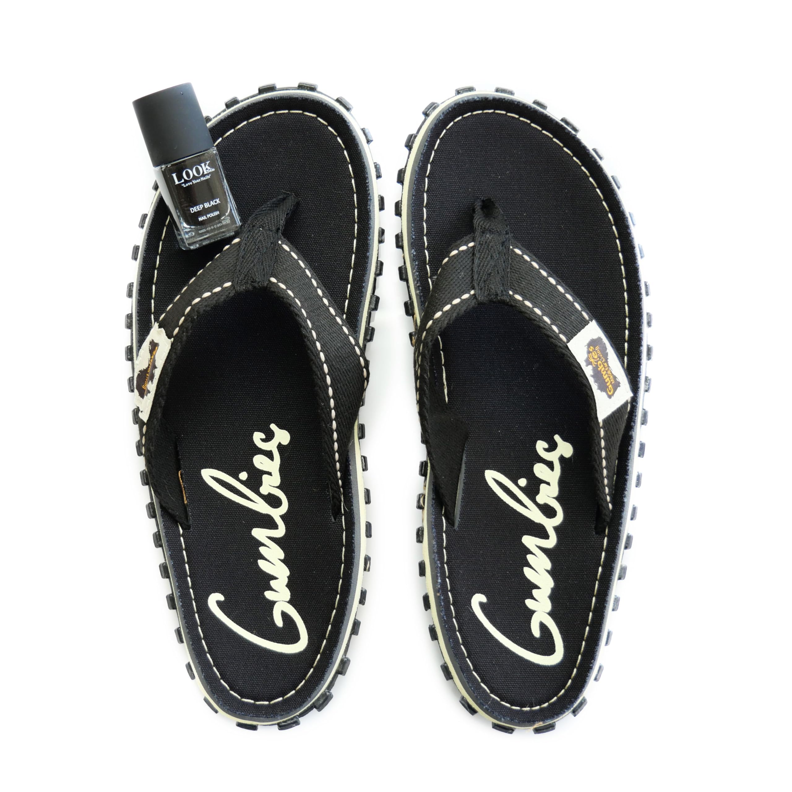 gumbies-islander-zehentrenner-original-black-deep-black-nagellack-set-damen image 1
