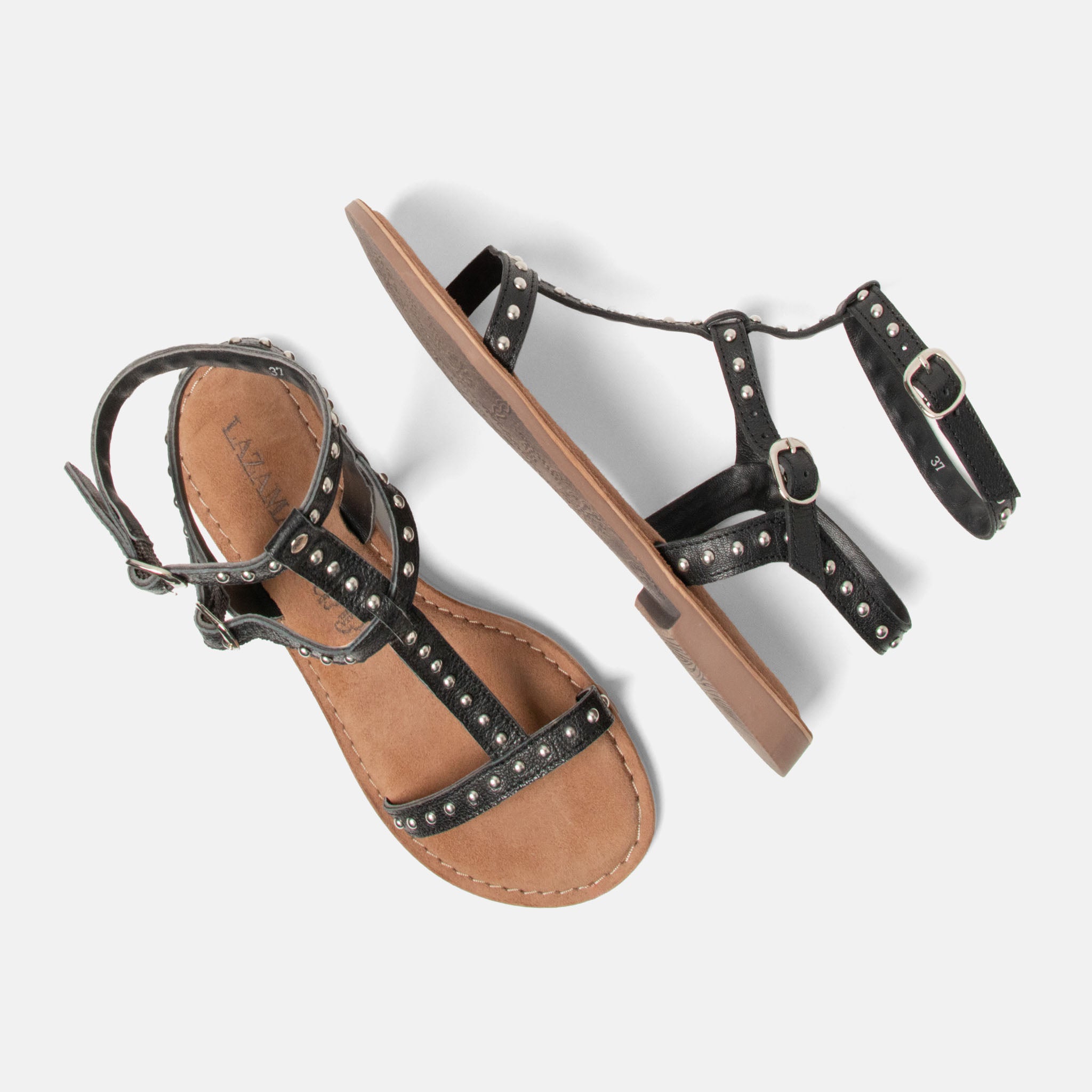 lazamani-olinda-damen-leder-sandalen-black image 3