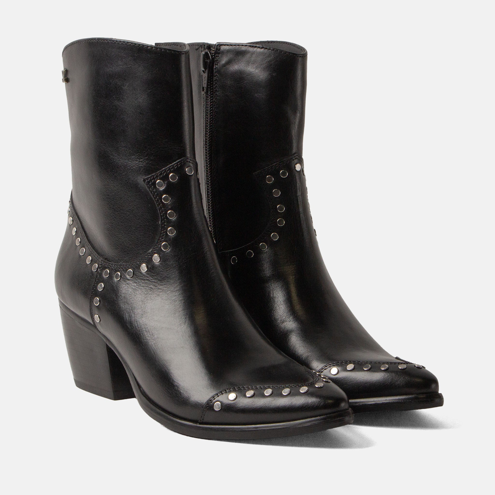 lazamani-kylie-damen-leder-stiefeletten-black image 3