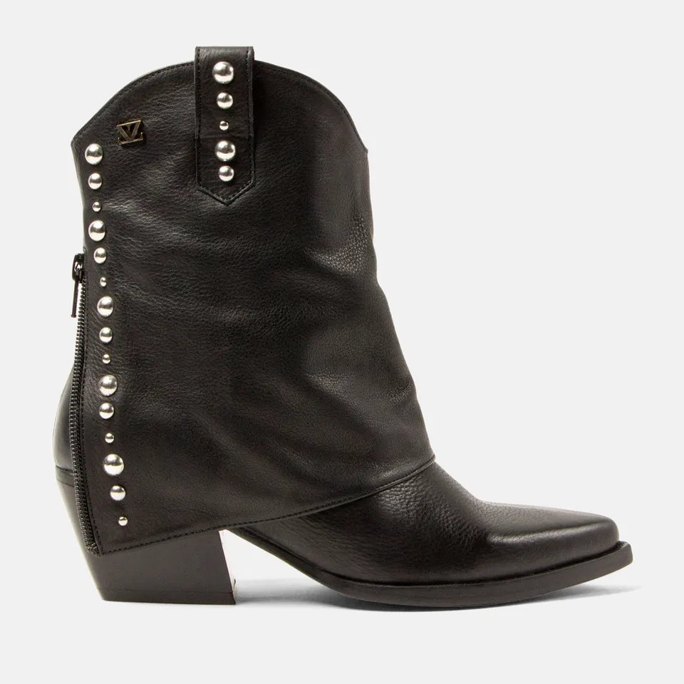lazamani-yara-damen-leder-stiefeletten-black-nieten image 1