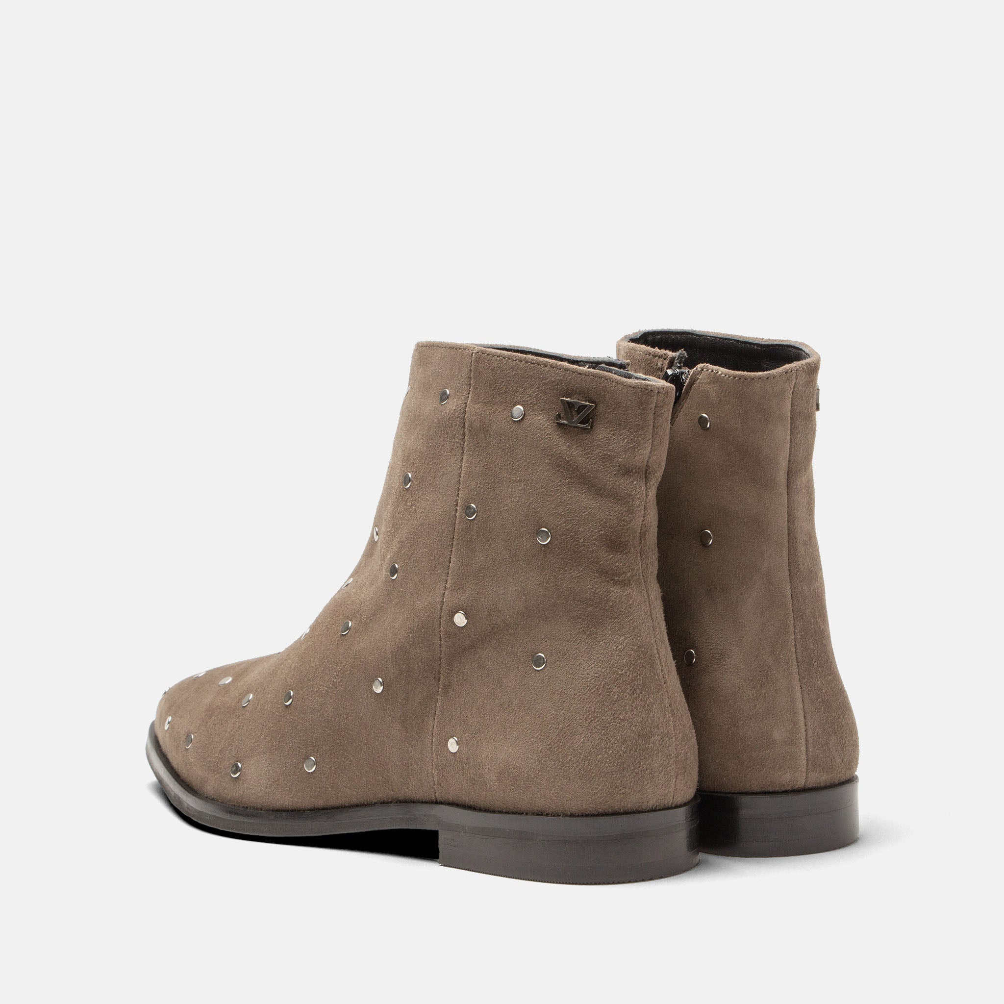 lazamani-dana-damen-wildleder-stiefeletten-taupe-nieten image 3