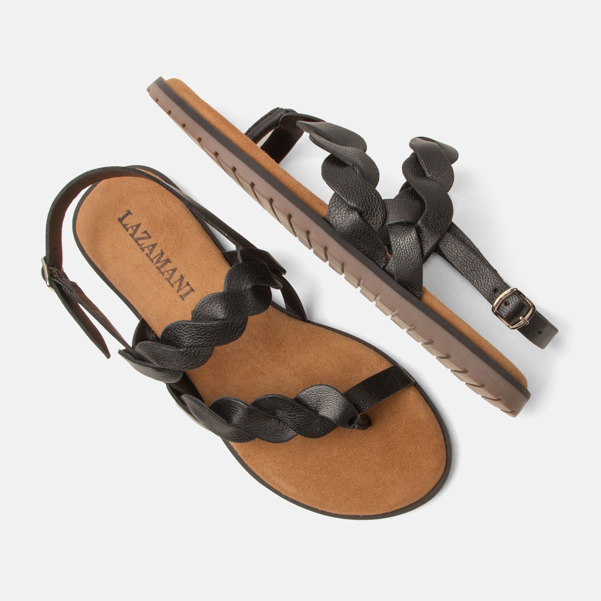 lazamani-jona-damen-leder-sandalen-black image 4