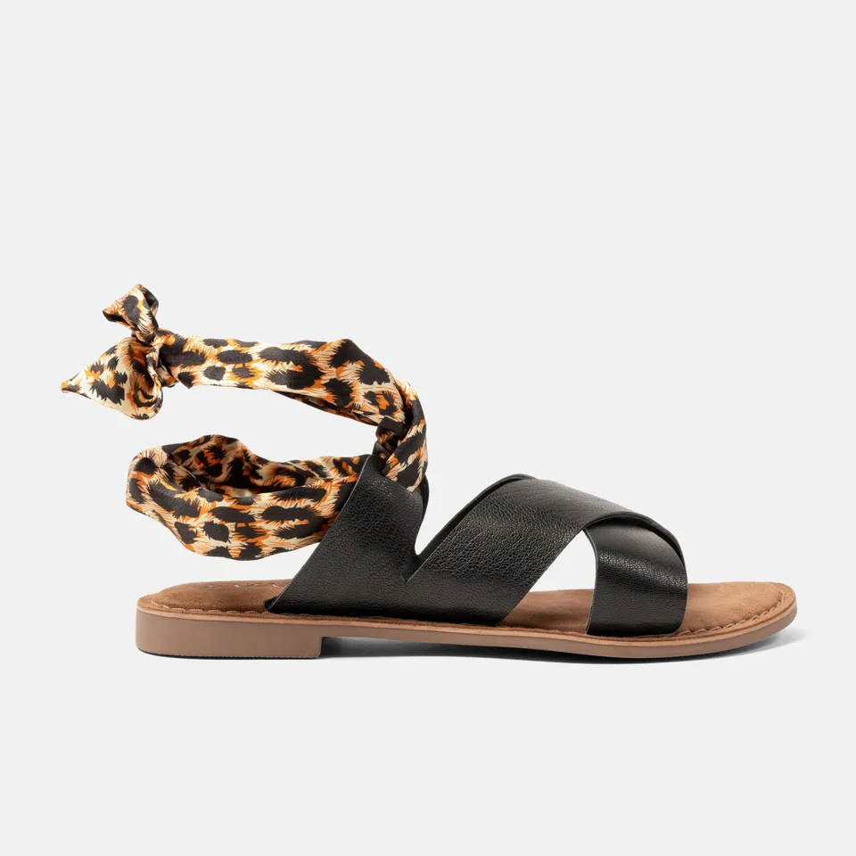 lazamani-ula-damen-leder-pantoletten-black-bandverschluss-flach image 1