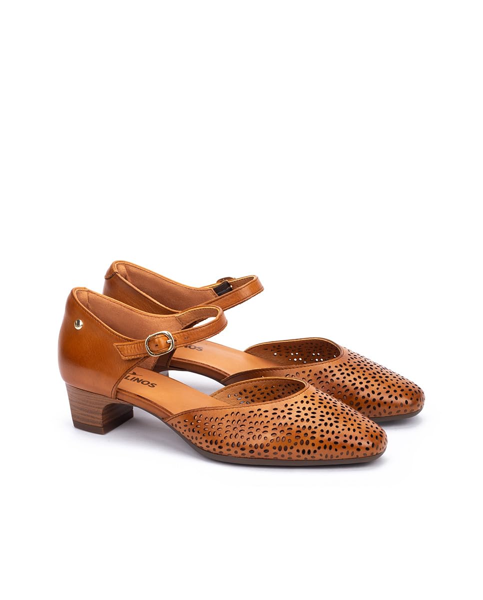 pikolinos-manises-damen-absatzschuhe-aus-leder-lederspitze-perforiert-3-5-cm-abs image 2