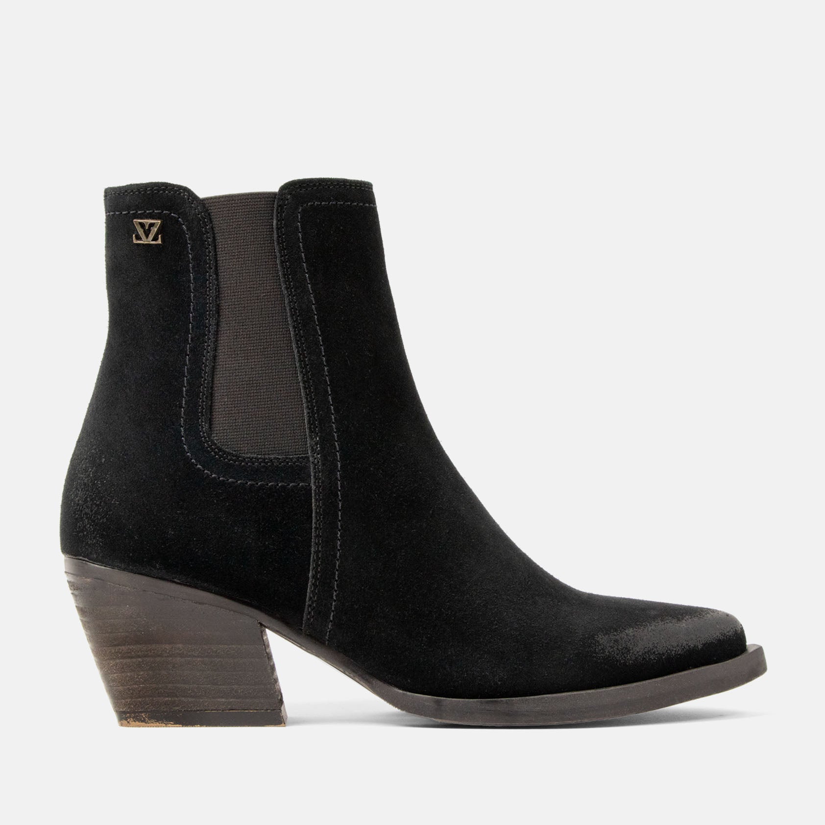lazamani-annie-damen-wildleder-stiefeletten-black image 1
