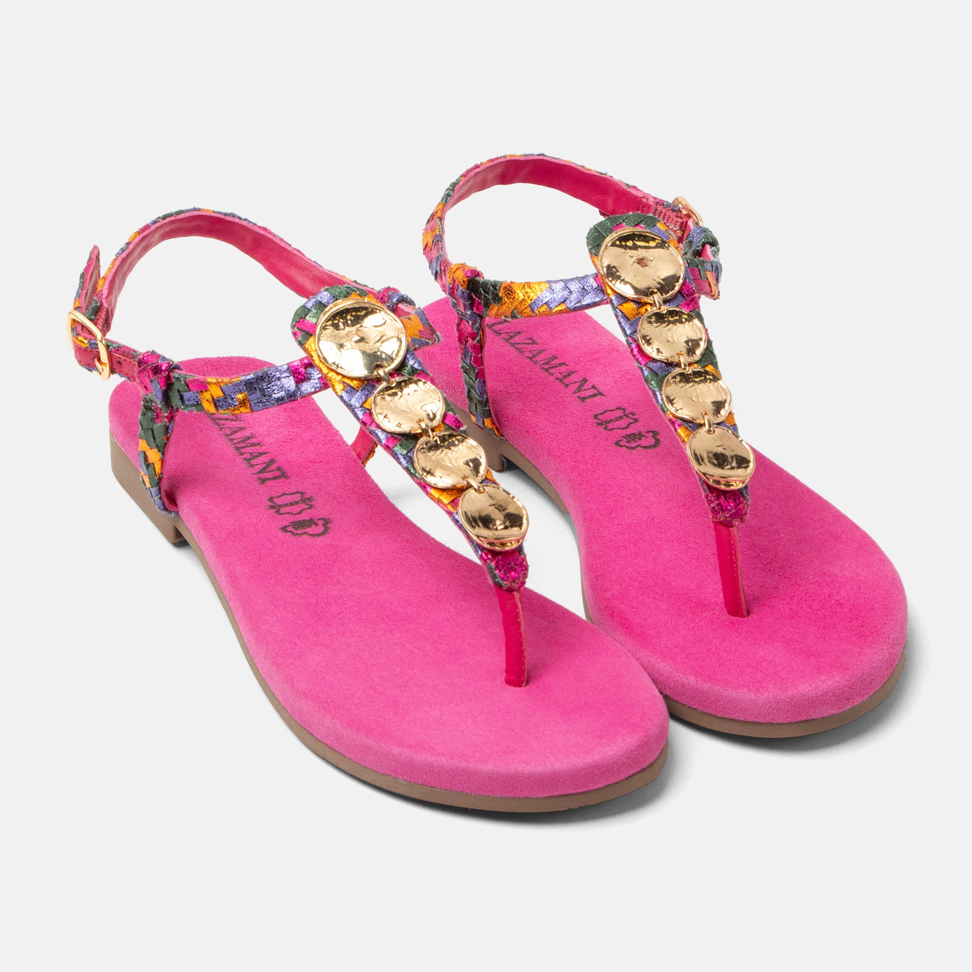 lazamani-lynn-damen-leder-sandalen-fuxia image 3
