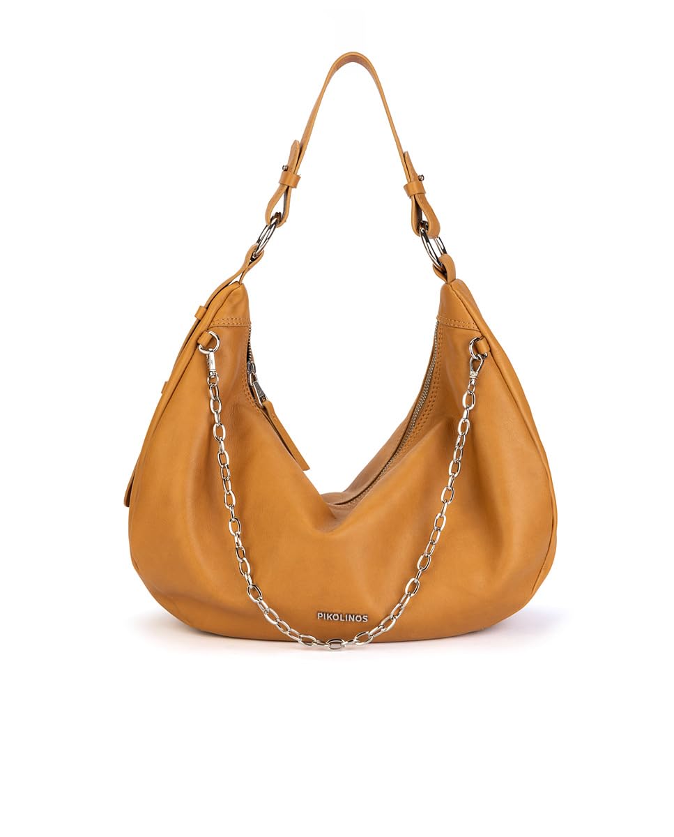 pikolinos-mouro-hobo-tasche-leder-braun-mit-rei-verschluss-f-r-damen image 1