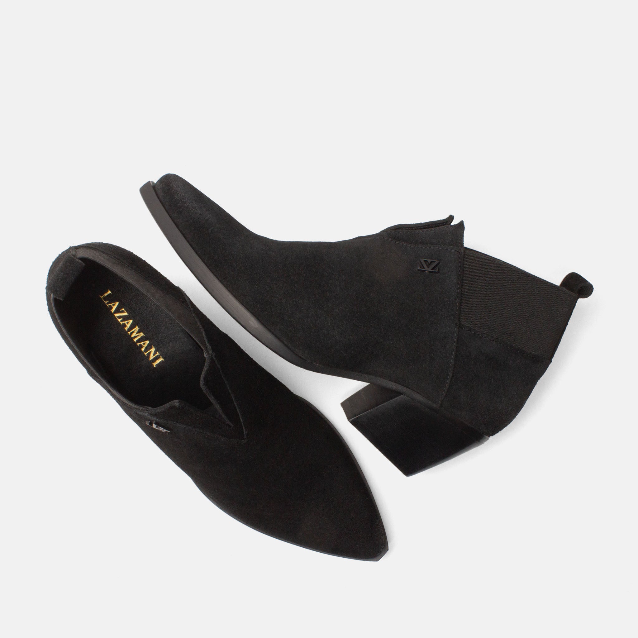 lazamani-britt-damen-wildleder-stiefeletten-black image 4