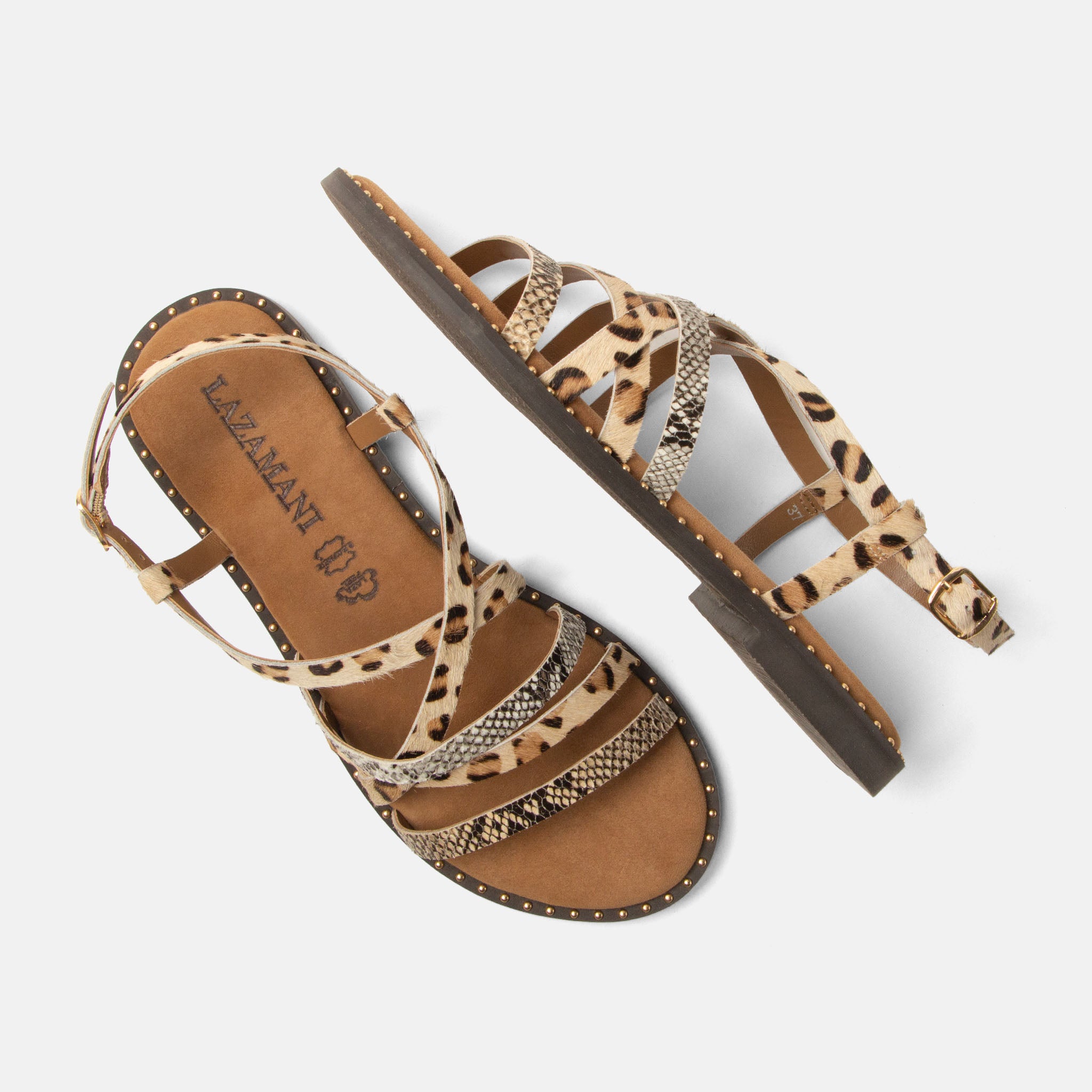 lazamani-yuna-damen-sandalen-beige-animal-print-mit-schnalle image 3