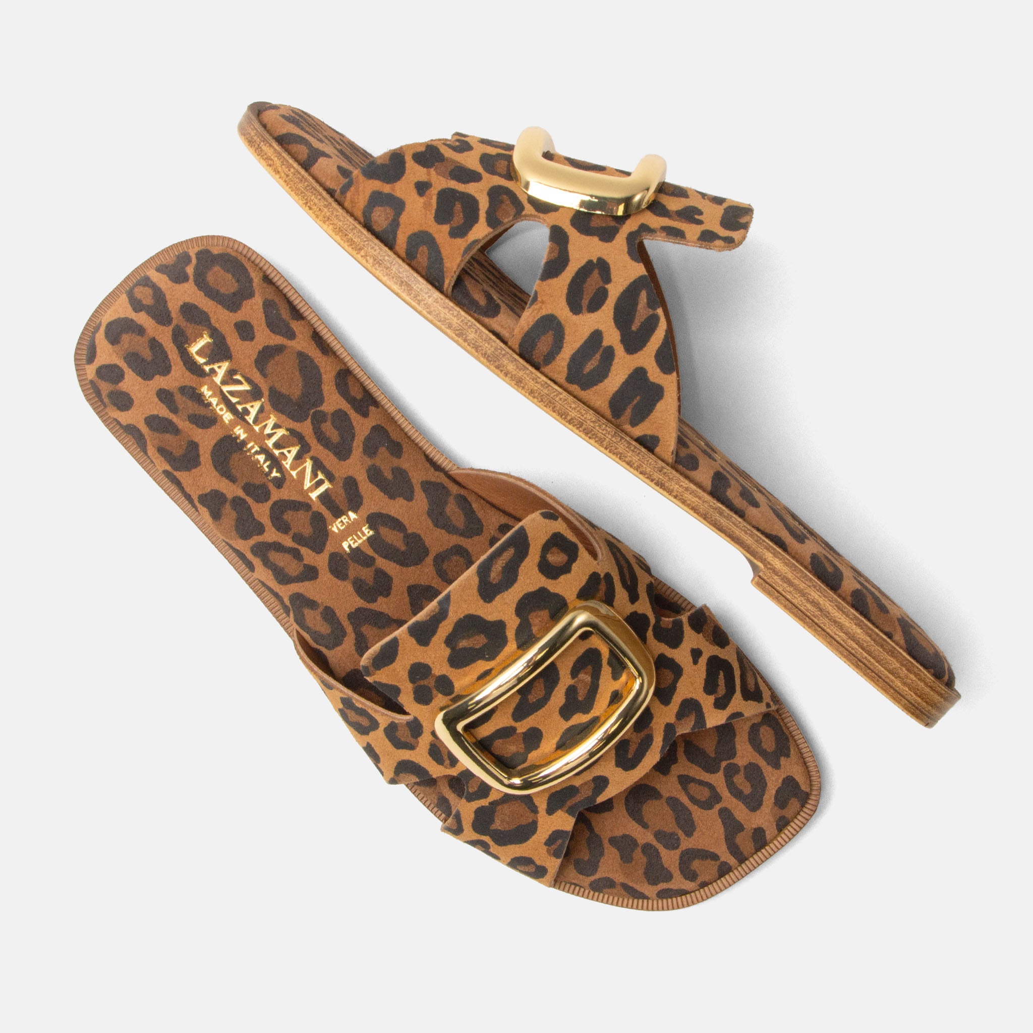 lazamani-vito-damen-wildleder-pantoletten-leopard-flach image 4