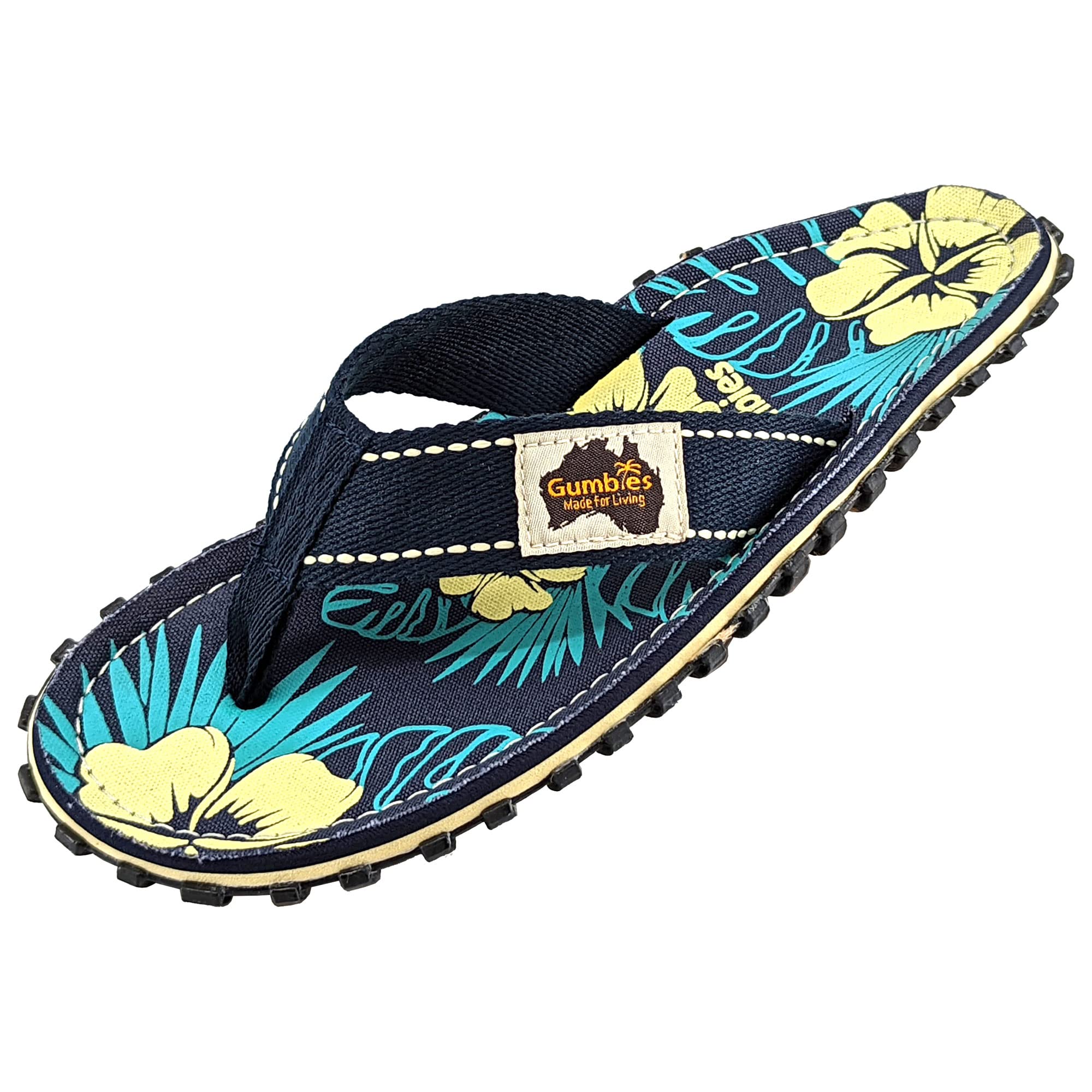 gumbies-originals-flip-flops-blue-hibiscus-gr-40-recycelte-zehensteg-sandalen image 4