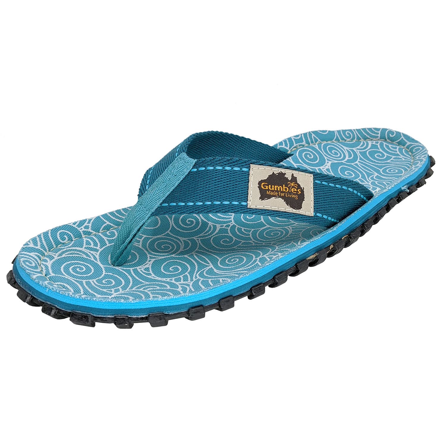 gumbies-original-zehentrenner-turquoise-swirls-gr-40 image 1