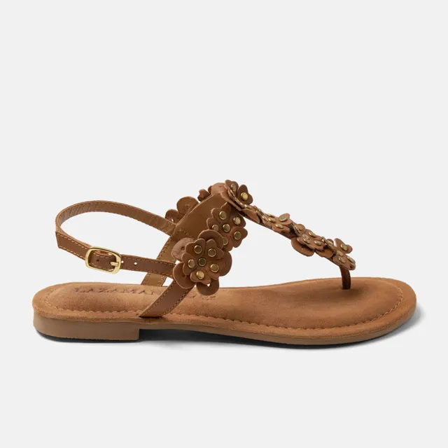 lazamani-pippa-damen-leder-sandalen-tan image 1