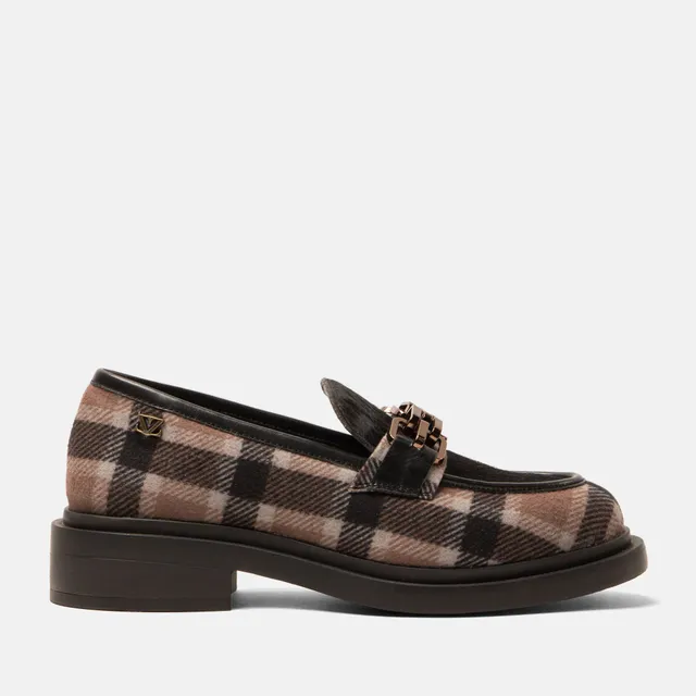 lazamani-oxford-damen-loafer-tartan-black image 1