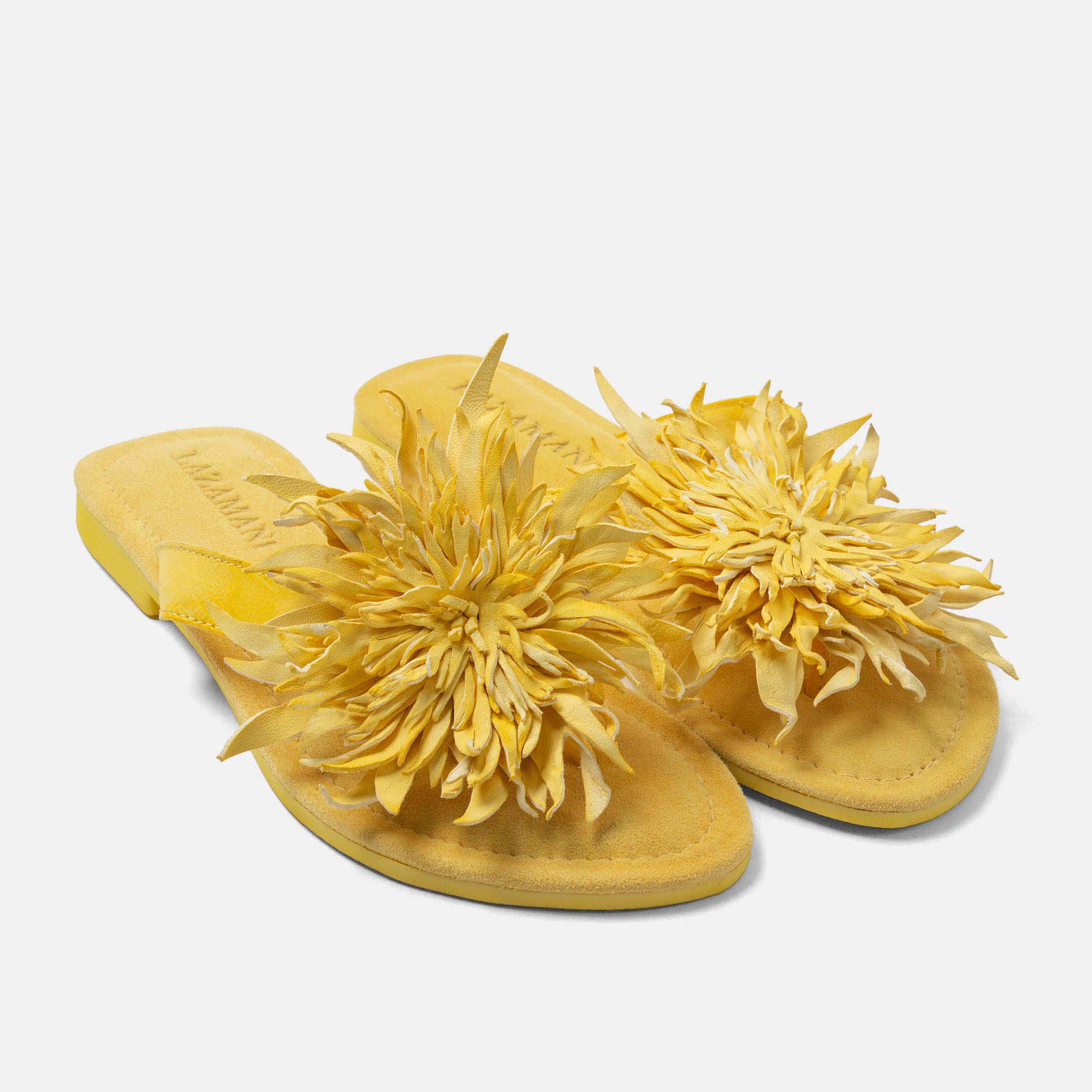 lazamani-cynthia-damen-leder-zehentrenner-yellow image 3