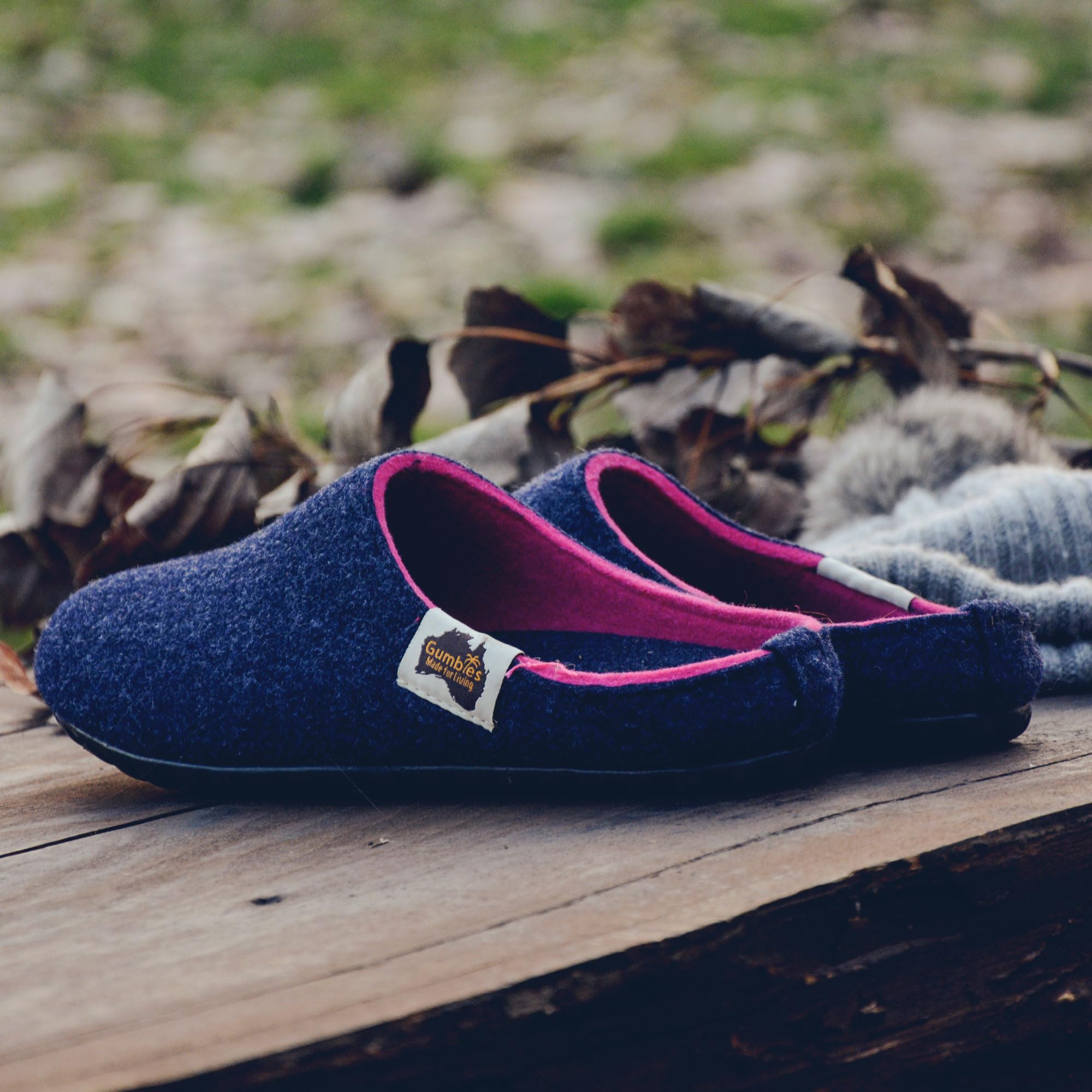 gumbies-outback-hausschuhe-navy-pink-filz-eu-39 image 3